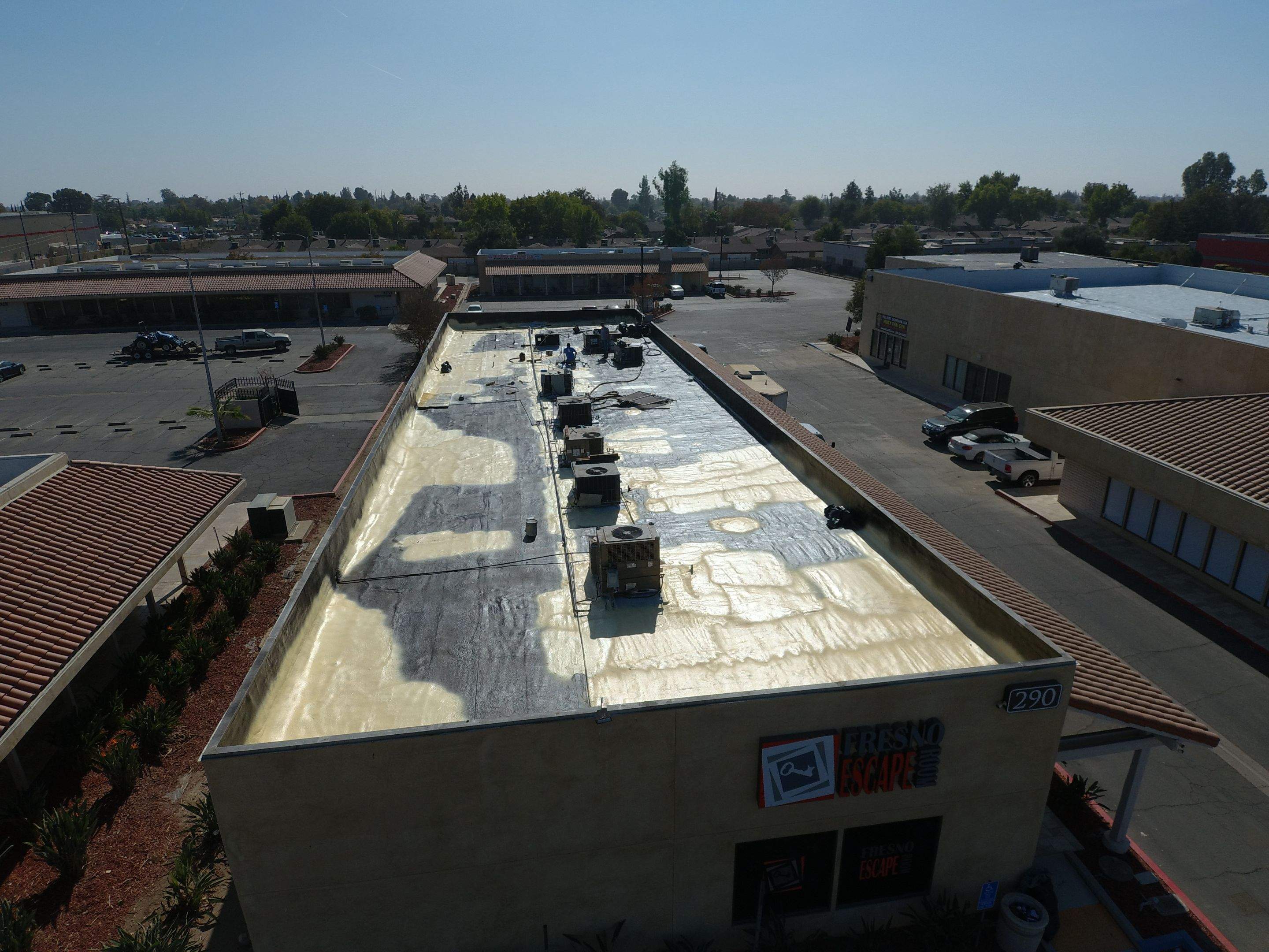 Reburbish existing spray foam job by Straight Edge Roofing Inc
