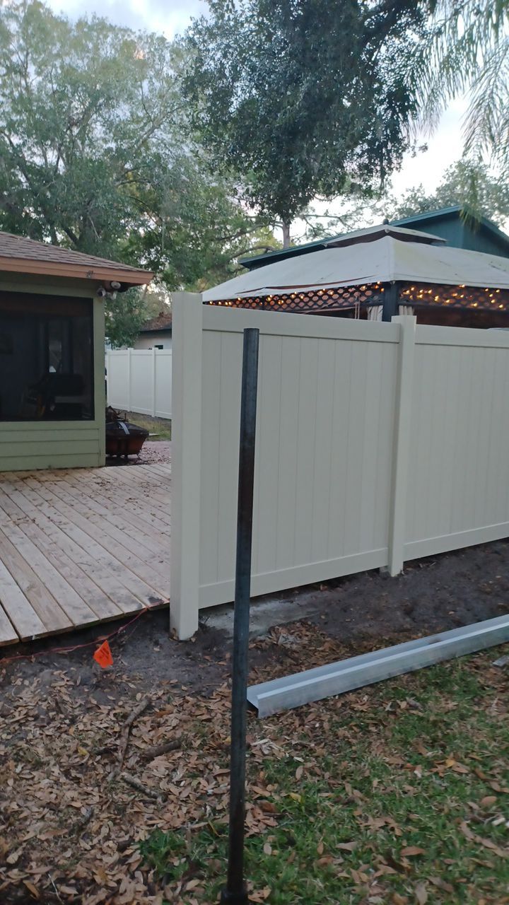Sarasota, FL 6ft. Tall Tan Vinyl Privacy Fence  by Asap fence and gates, LLC