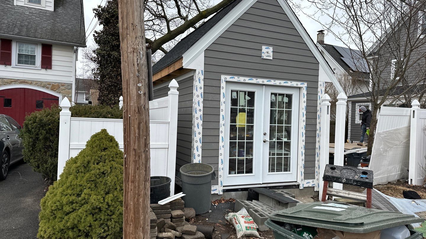 Siding Installation using Hardie Plank Aged Pewter by A Plus Exterior