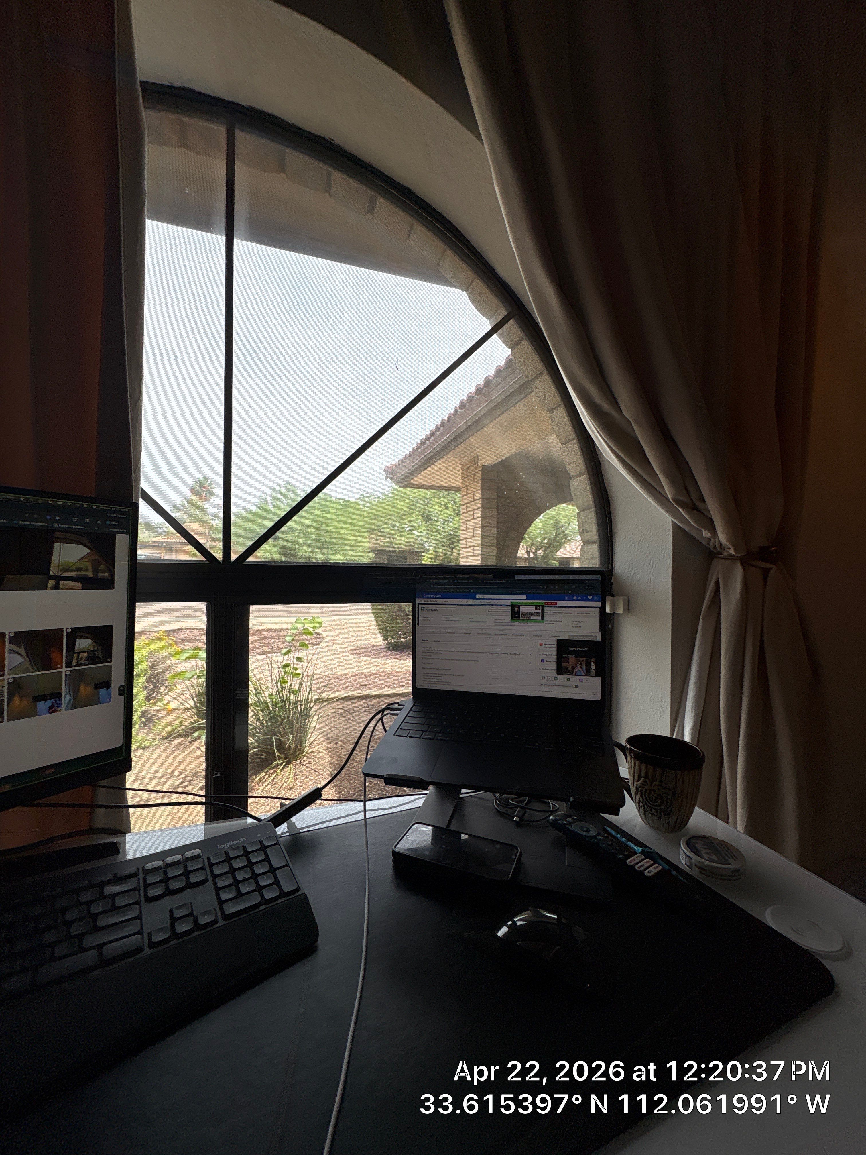 Custom Home Office Setup and Media Wall in Phoenix by CompanyCam Sales Demo