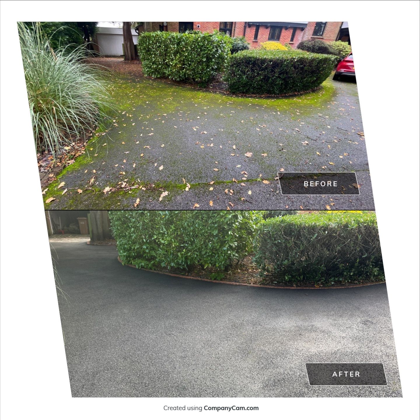 Driveway and Rockery clean using Honda 15lpm Low Pressure Washing Machine by Ges Exterior Cleaning ltd