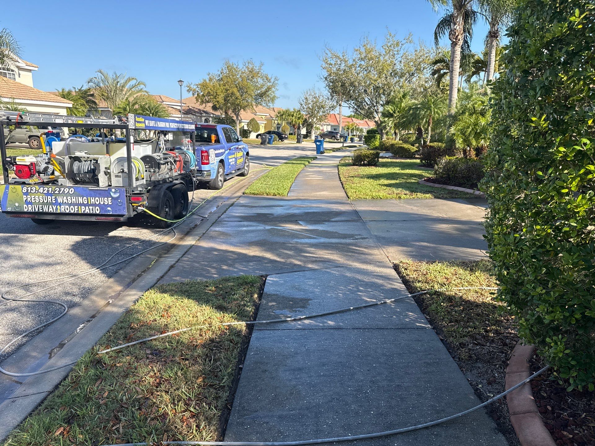 Driveway, Pool Deck & Lanai Cleaning – Heritage Harbour Golf Club, Bradenton, FL by Sunshine AquaWash