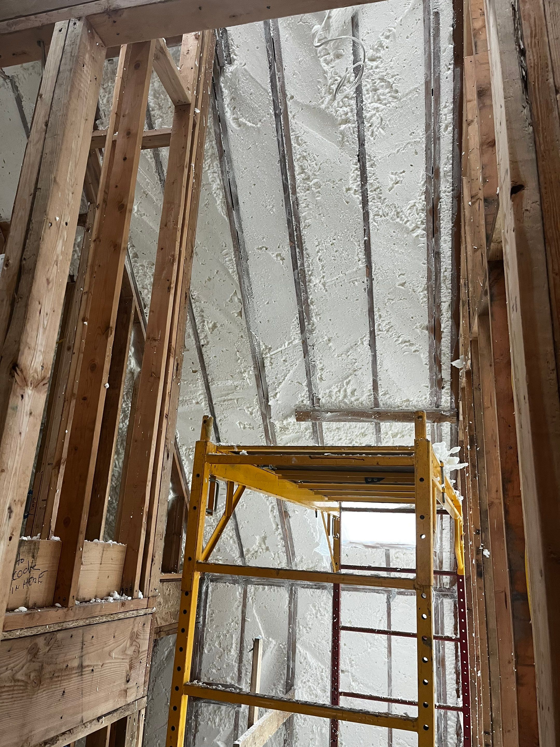 New Home Construction using open cell spray foam by NYS Foam & Energy