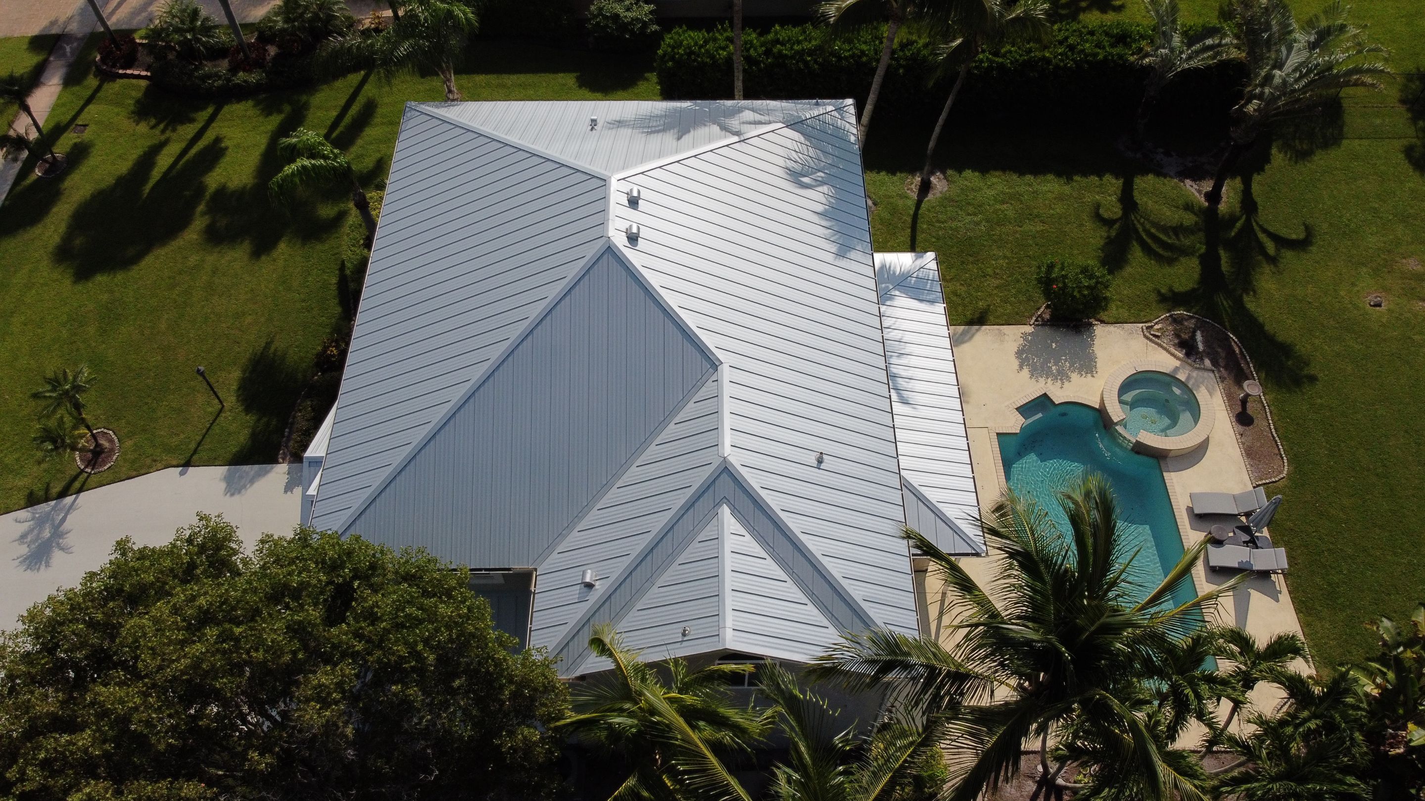 Residential Roofing Installation using 1" Nail strip metal roof by BLUES BROTHERS ROOFING