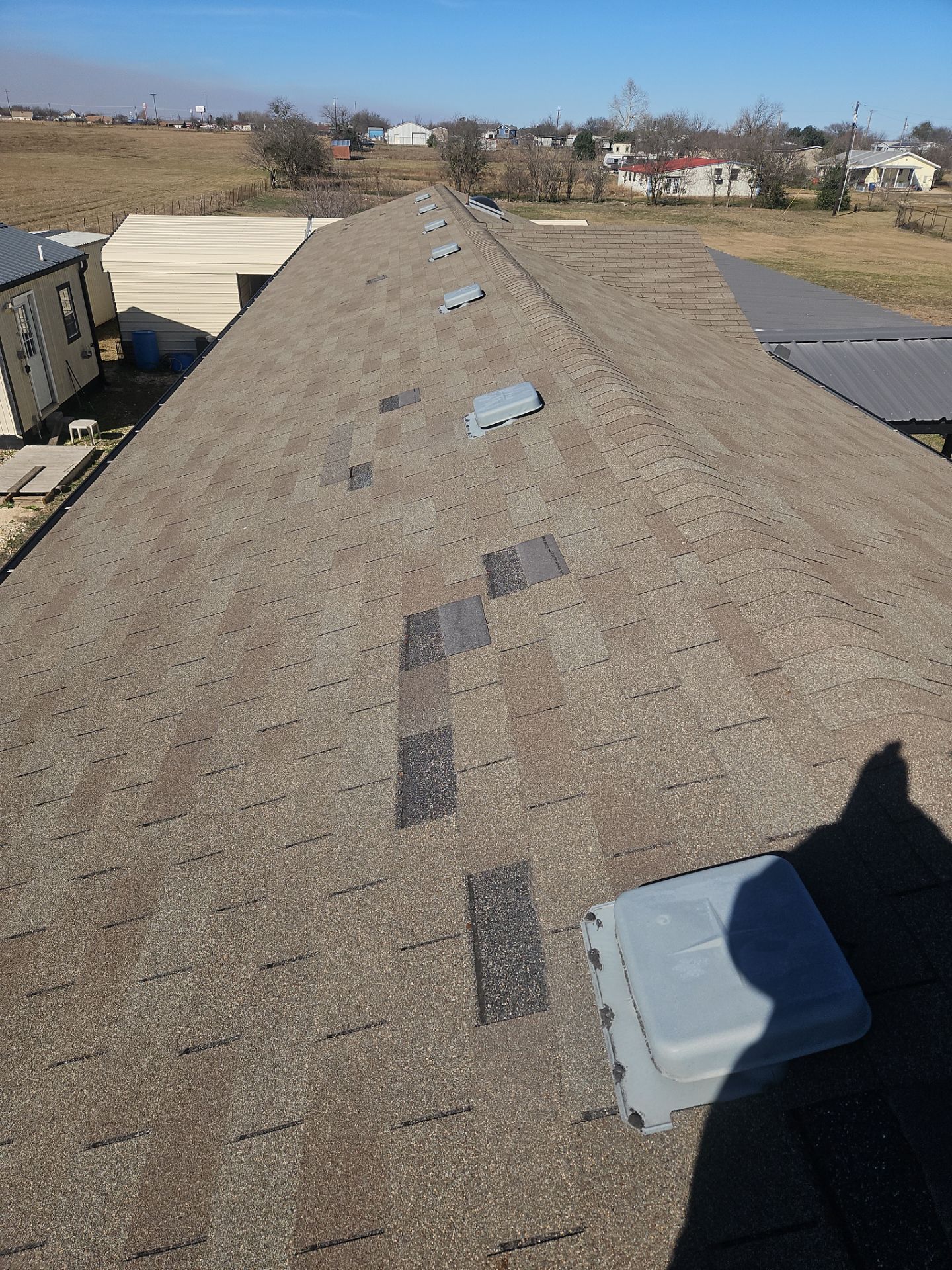 Commercial Roofing Installation using GAF - HDZ - Weathered Wood by Action Exteriors Austin