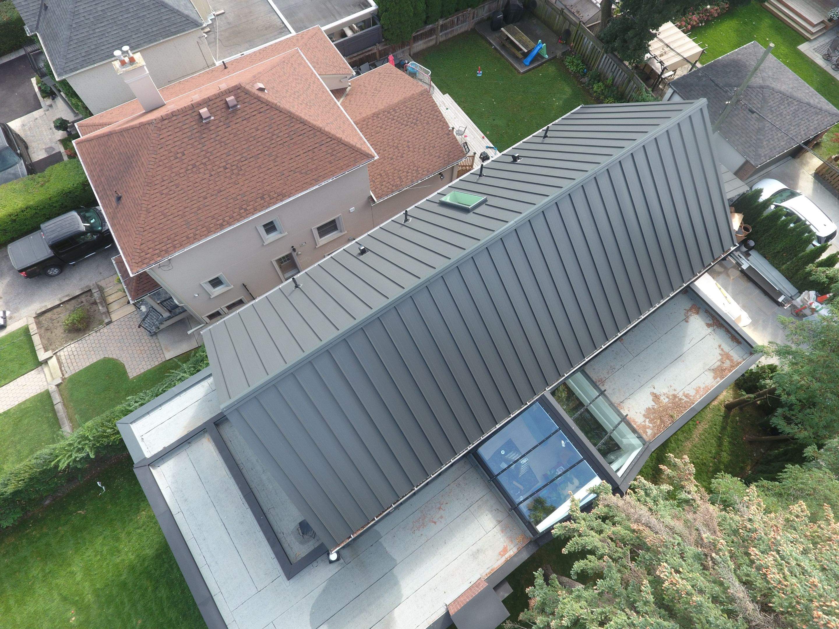 New Home Construction using 16" Standing Seam Panels by Jay Carter Roofing & Sheet Metal