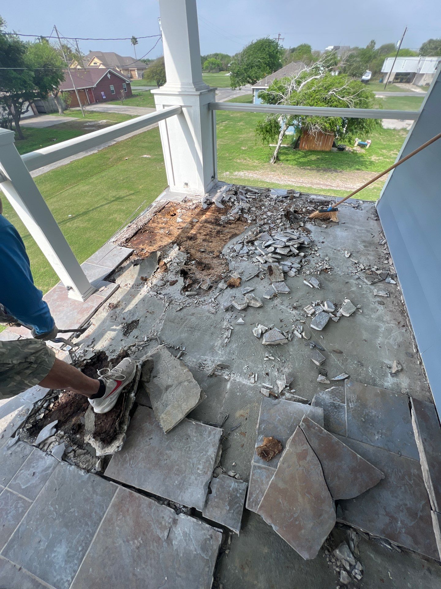 Walk Out Patio Cover by Bayfront Roofing and Construction