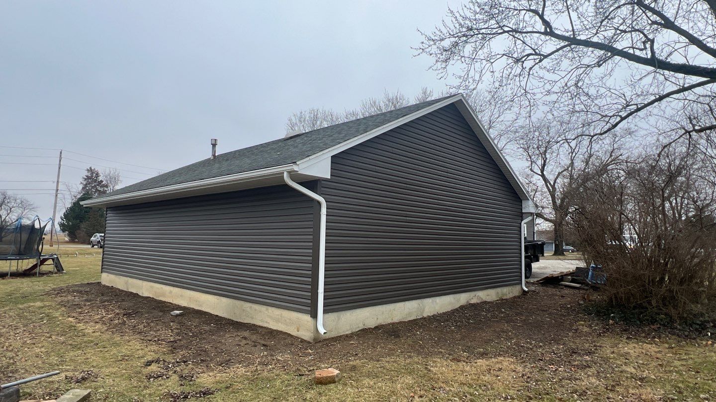 Residential fascia replacement using Exterior Portfolio 4.5 DL - Peppercorn by Nitro Roofing and Construction