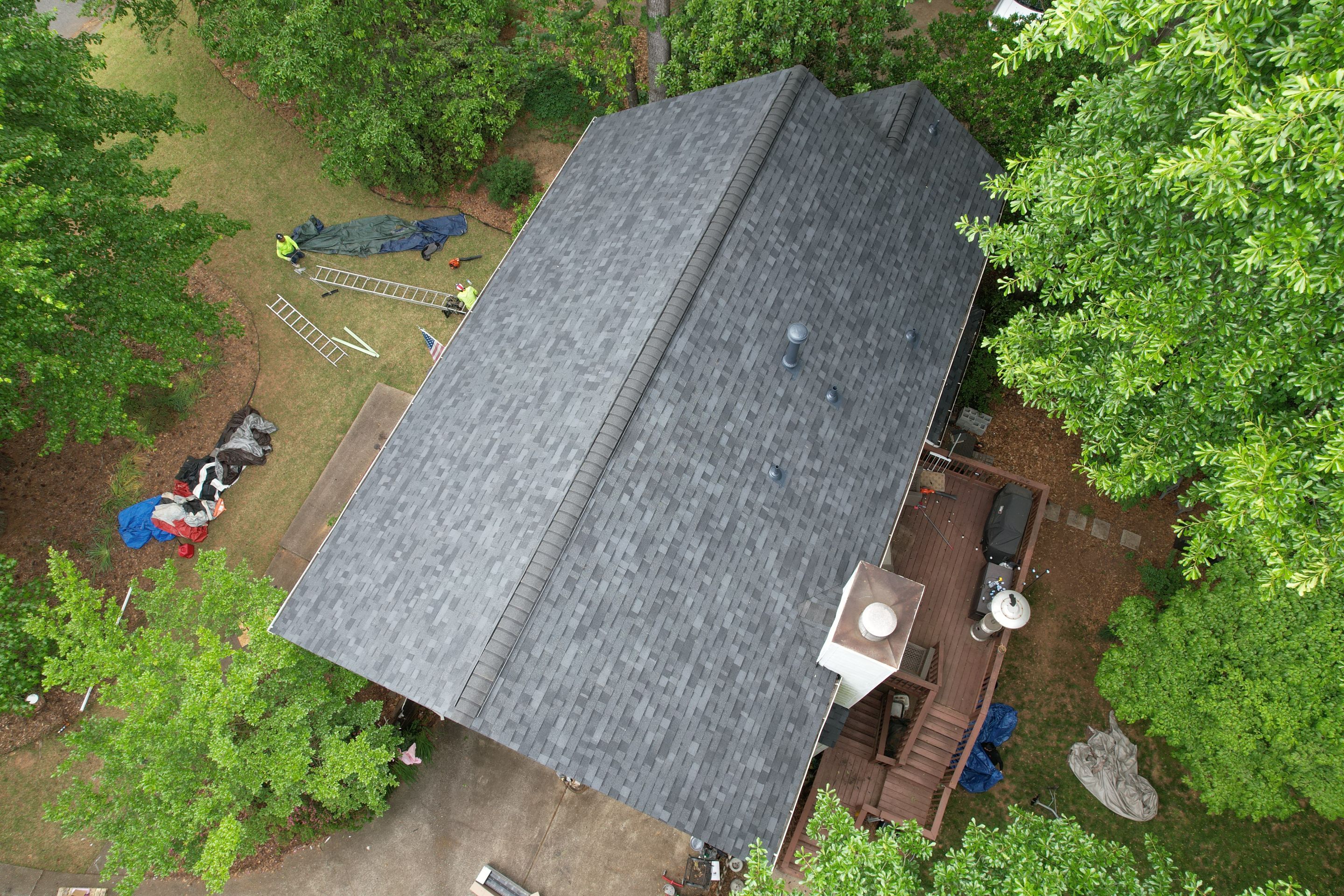 Residential Roof Replacement using Owens Corning Trudef Twilight Black by Inspector Roofing and Restoration