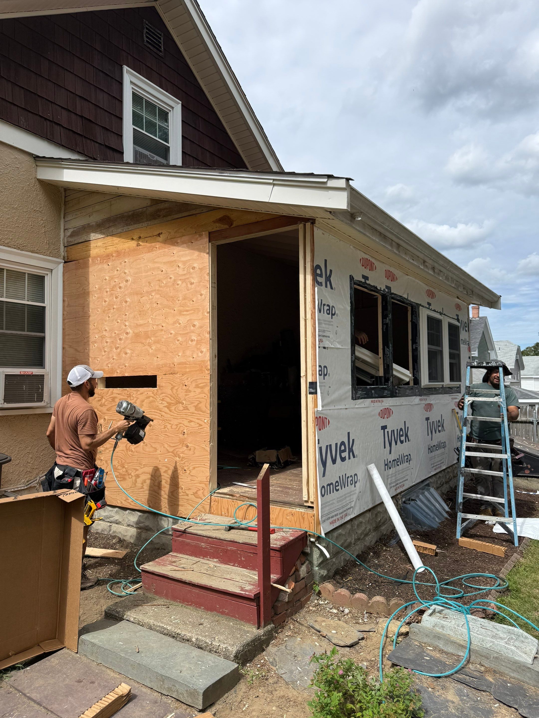 James Hardie Siding & ProVia Windows with Masonite Door – Haverhill, MA by Mighty Dog Roofing of Greater Middlesex County