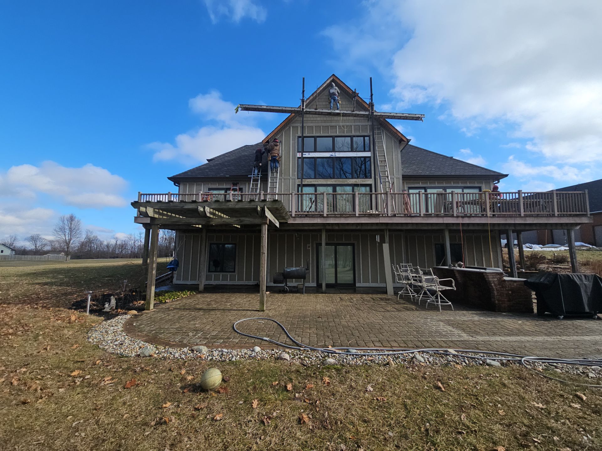 Siding Installation using James Hardie Board & Batten and James Hardie Shakes by Koontz Construction