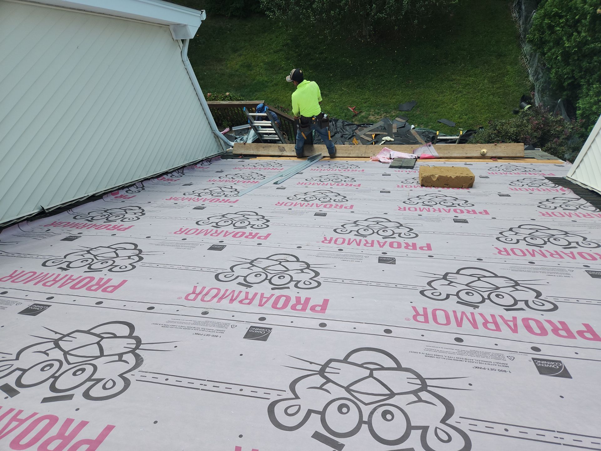 Residential Roofing Installation using Owens Corning Duration Driftwood by A Plus Exterior