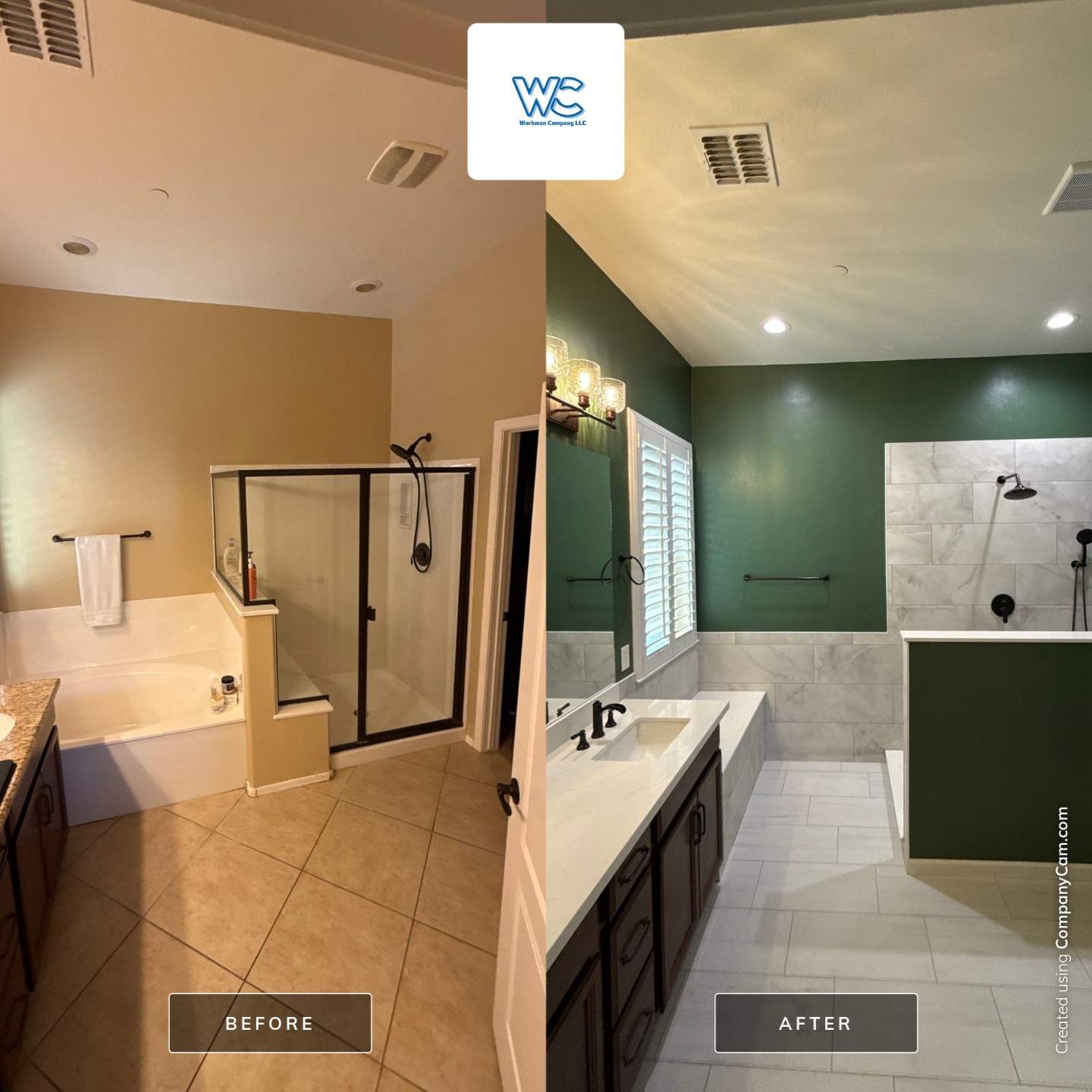 Golden Ranch Bathroom Remodel by Workman Company LLC 