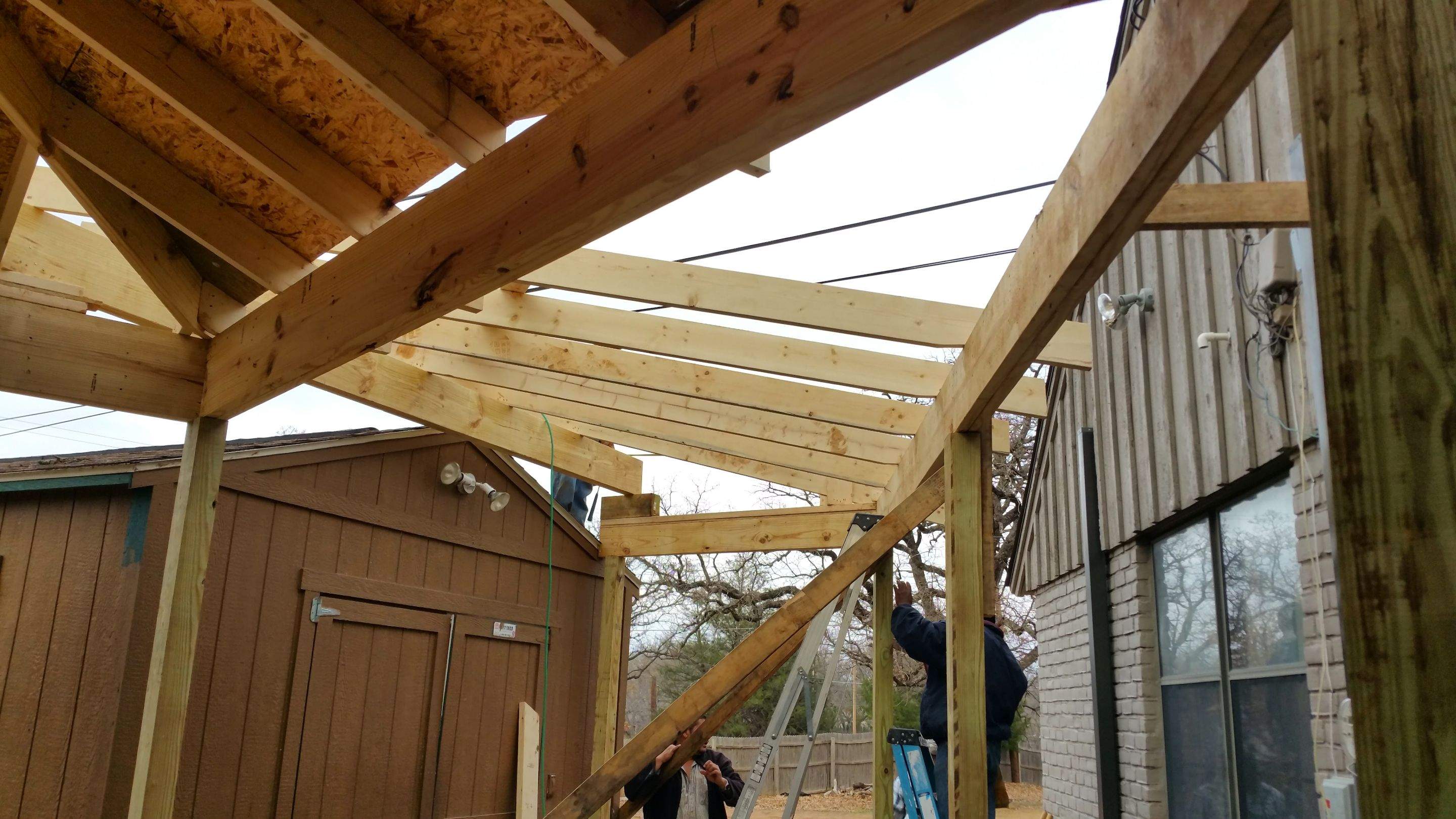 Covered Walkway Patio for a Private School by First United Roofing & Construction