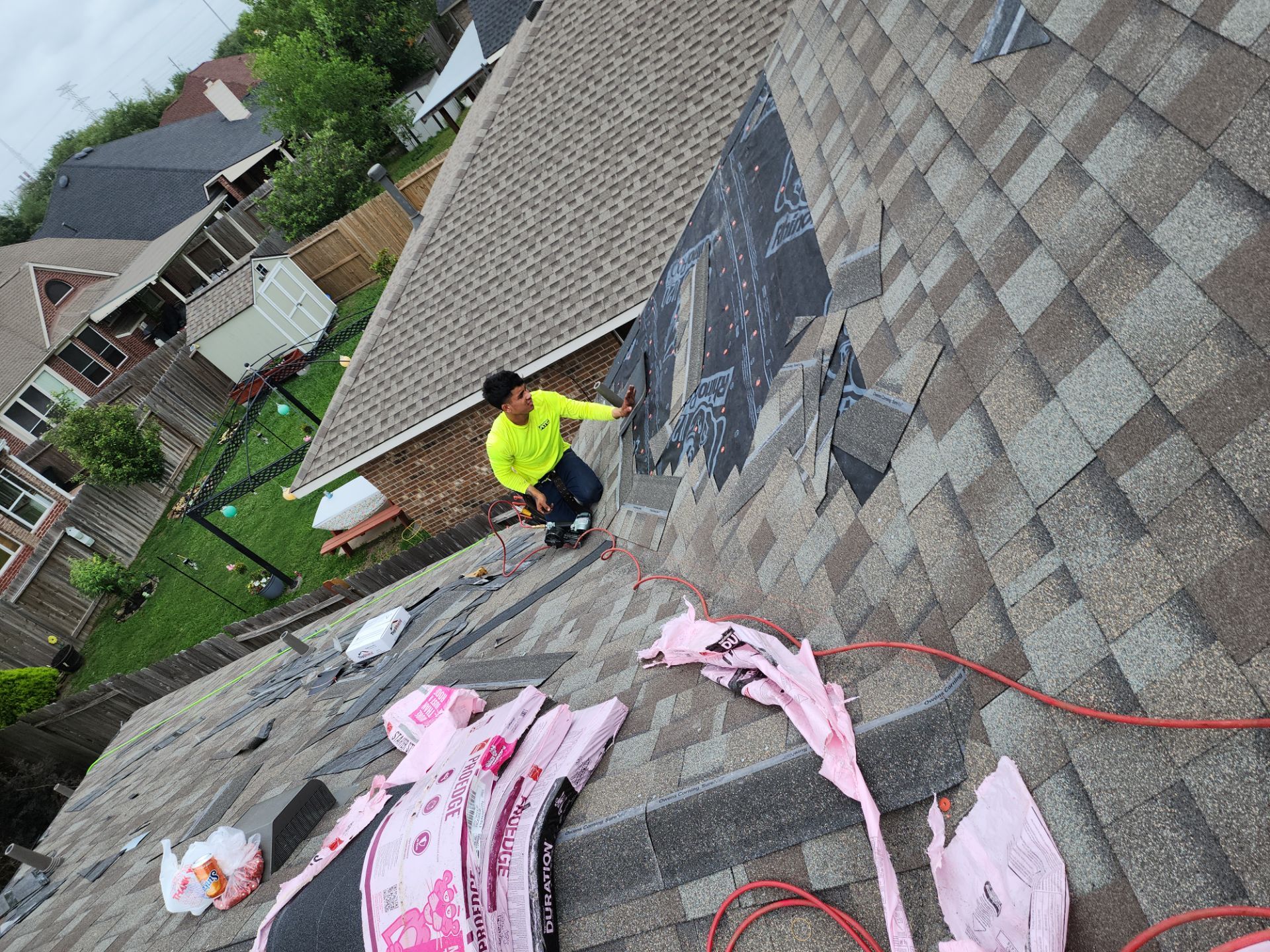 Residential Roofing Installation using Owen's Corning Duration (Lifetime) Shingles by Roof Repair Company