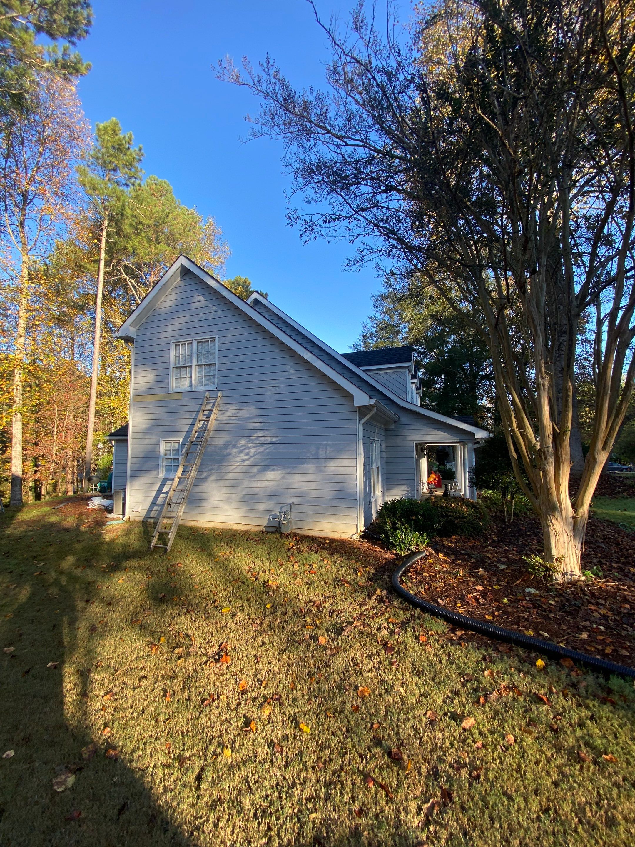Full Exterior Home and Detached Garage Painting in Kennesaw by Swift Home Renovations 