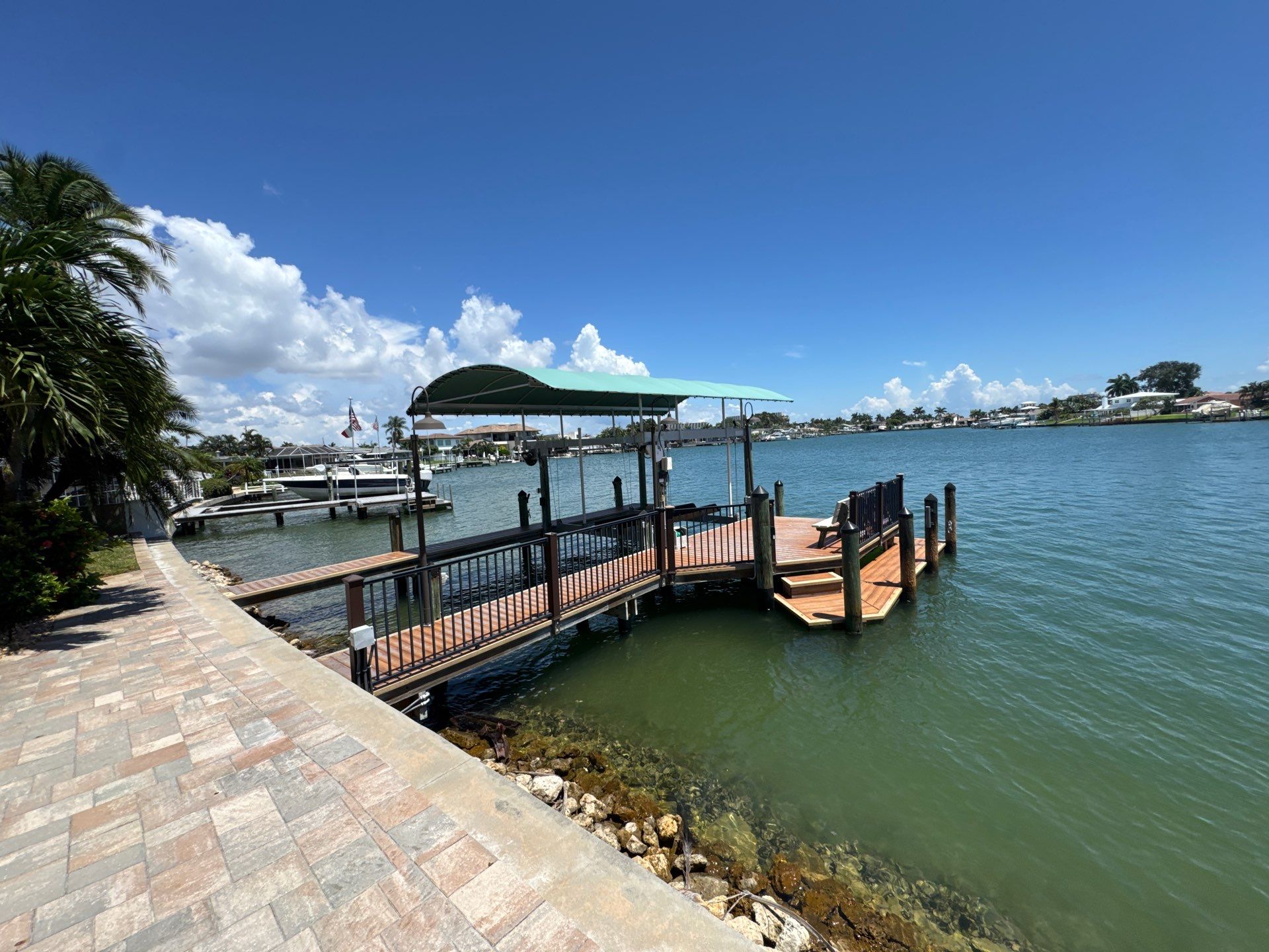 Waterfront Dock Lighting and Architectural Sconce Installation in St. Petersburg by Elegant Accents