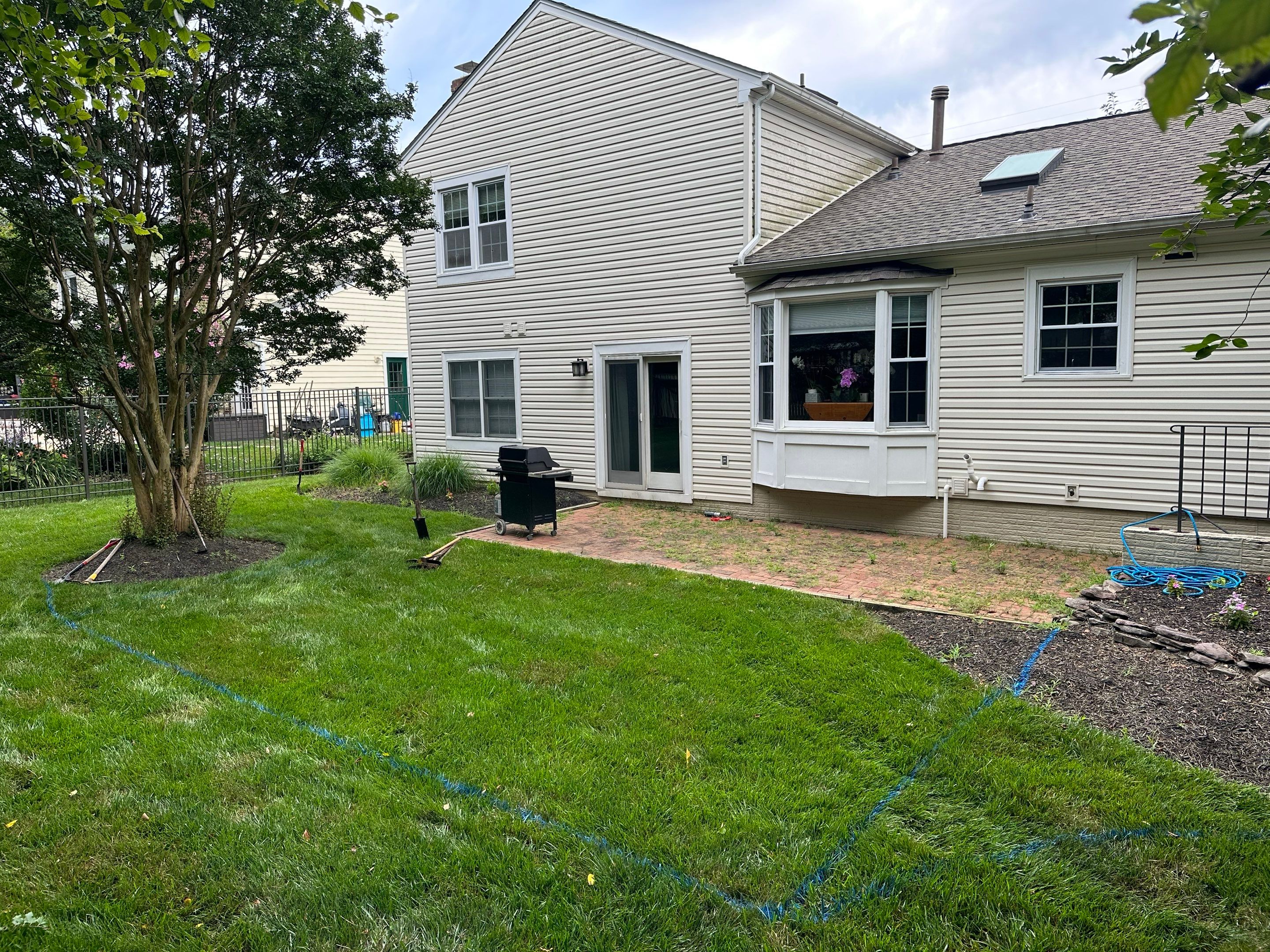 Backyard Transformation using Techo-Bloc Pavers by The Smet Companies, LLC