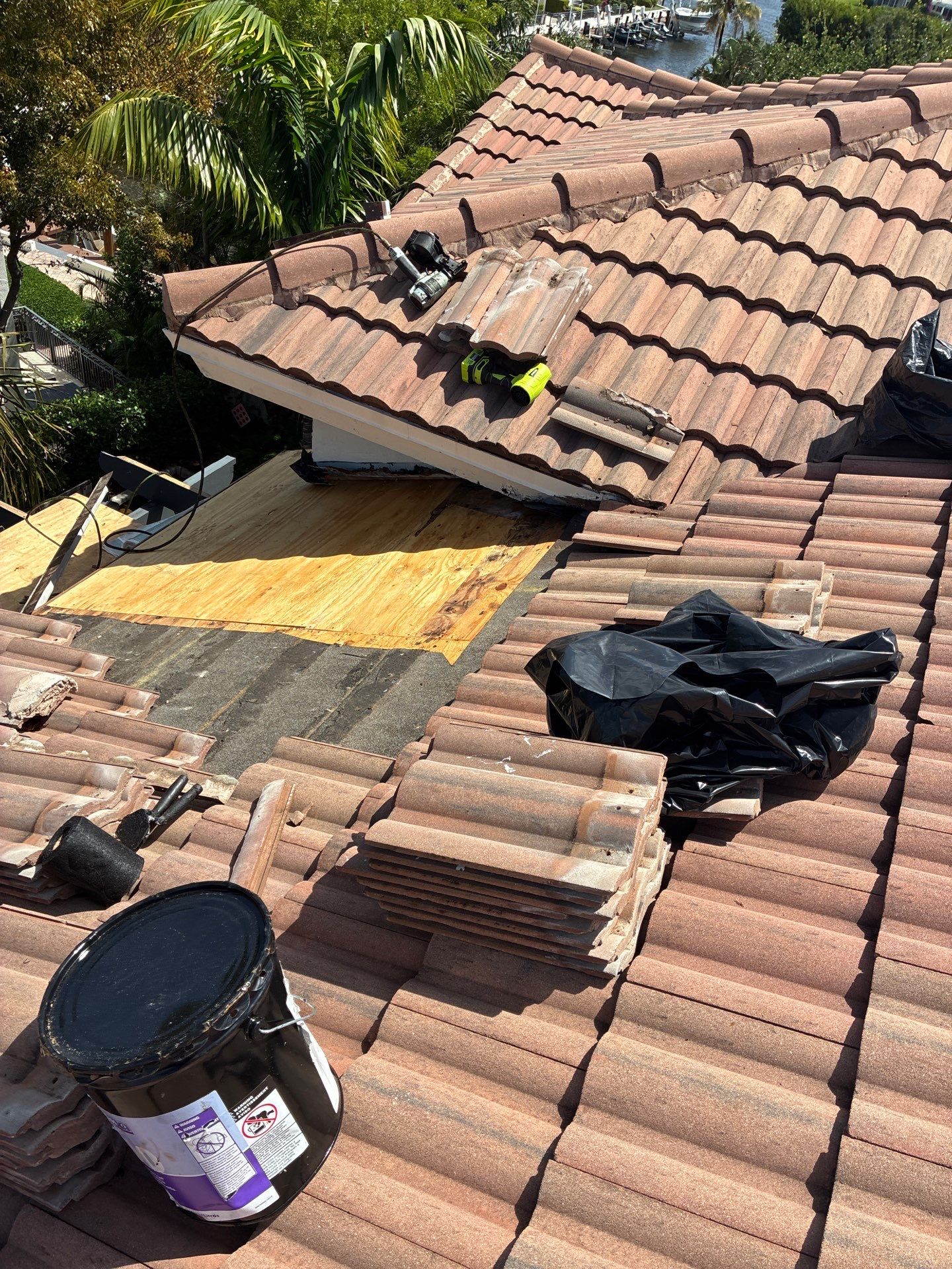 Tile Roof Repair and Structural Wood Replacement in Boynton Beach by Aastro Roofing
