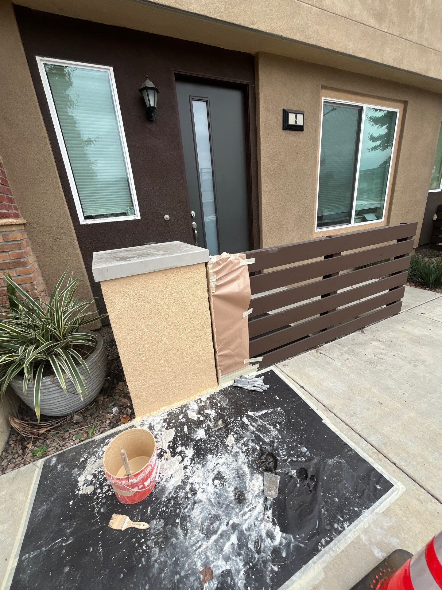 Pillar Stucco Repair in Glendora by One Stop Source
