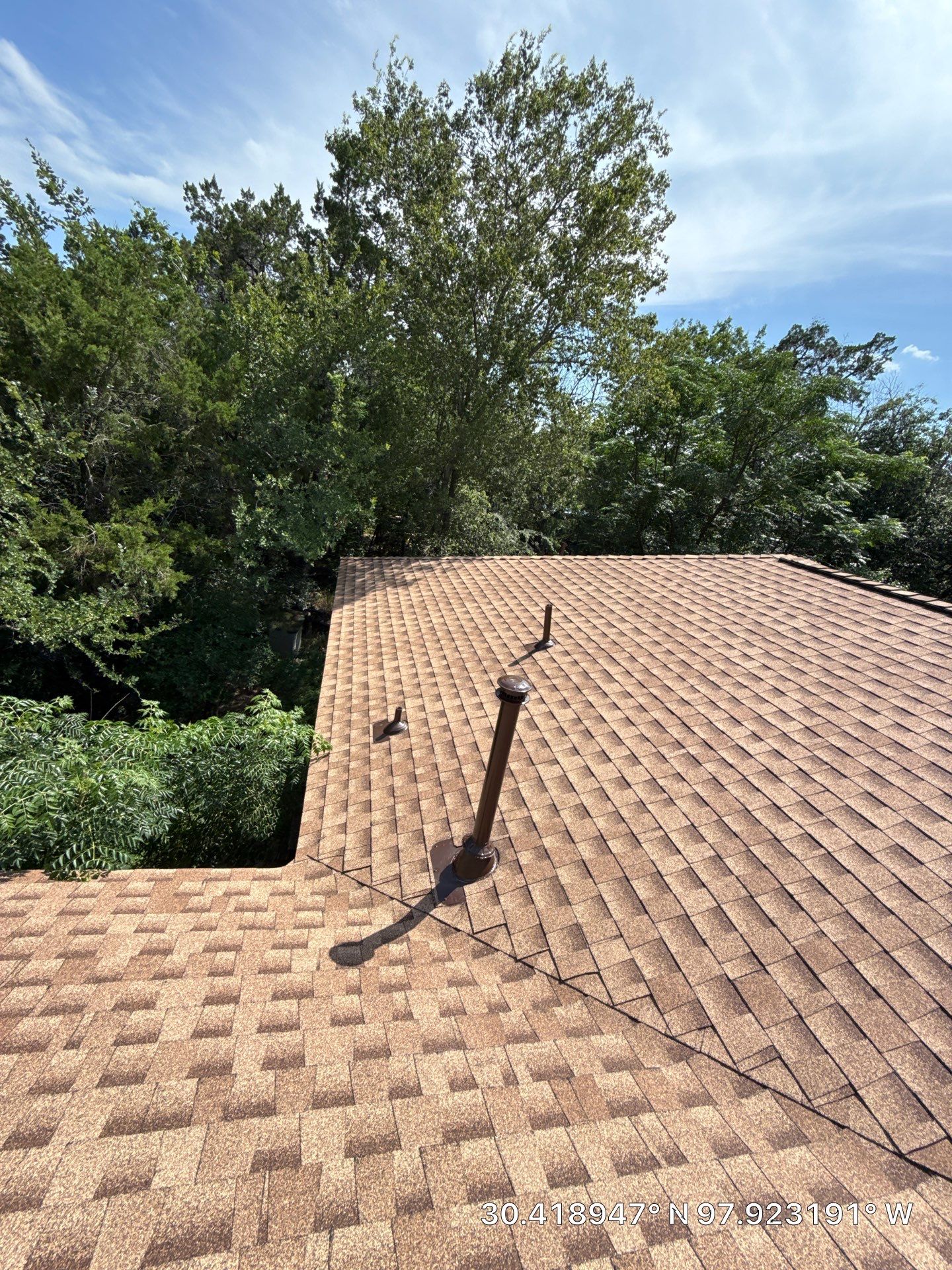 Residential Roof Replacement using GAF - HDZ - Shakewood by Action Exteriors Austin