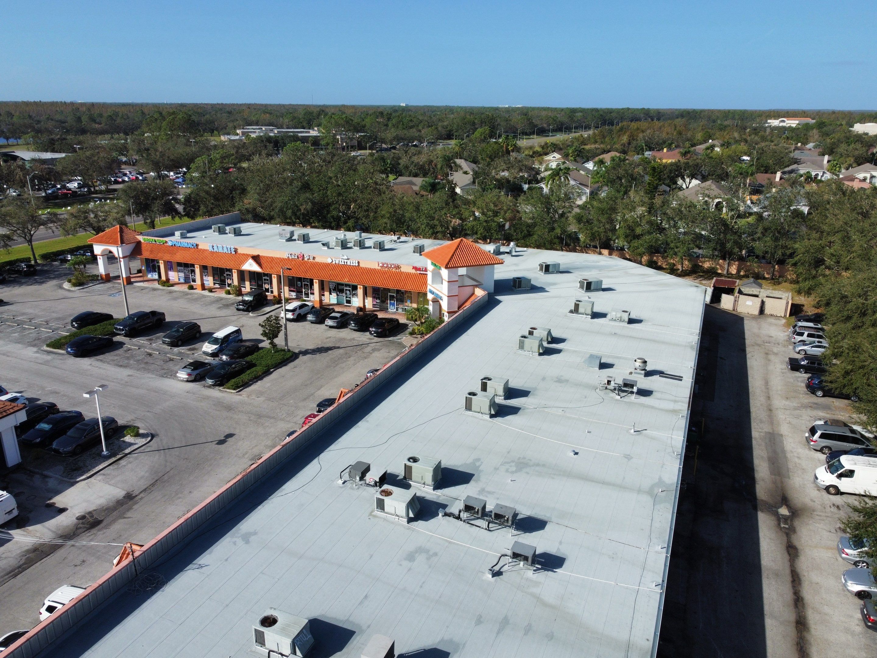Modified Bitumen Commercial Roof Installation for Tampa Strip Mall by CES Roofing
