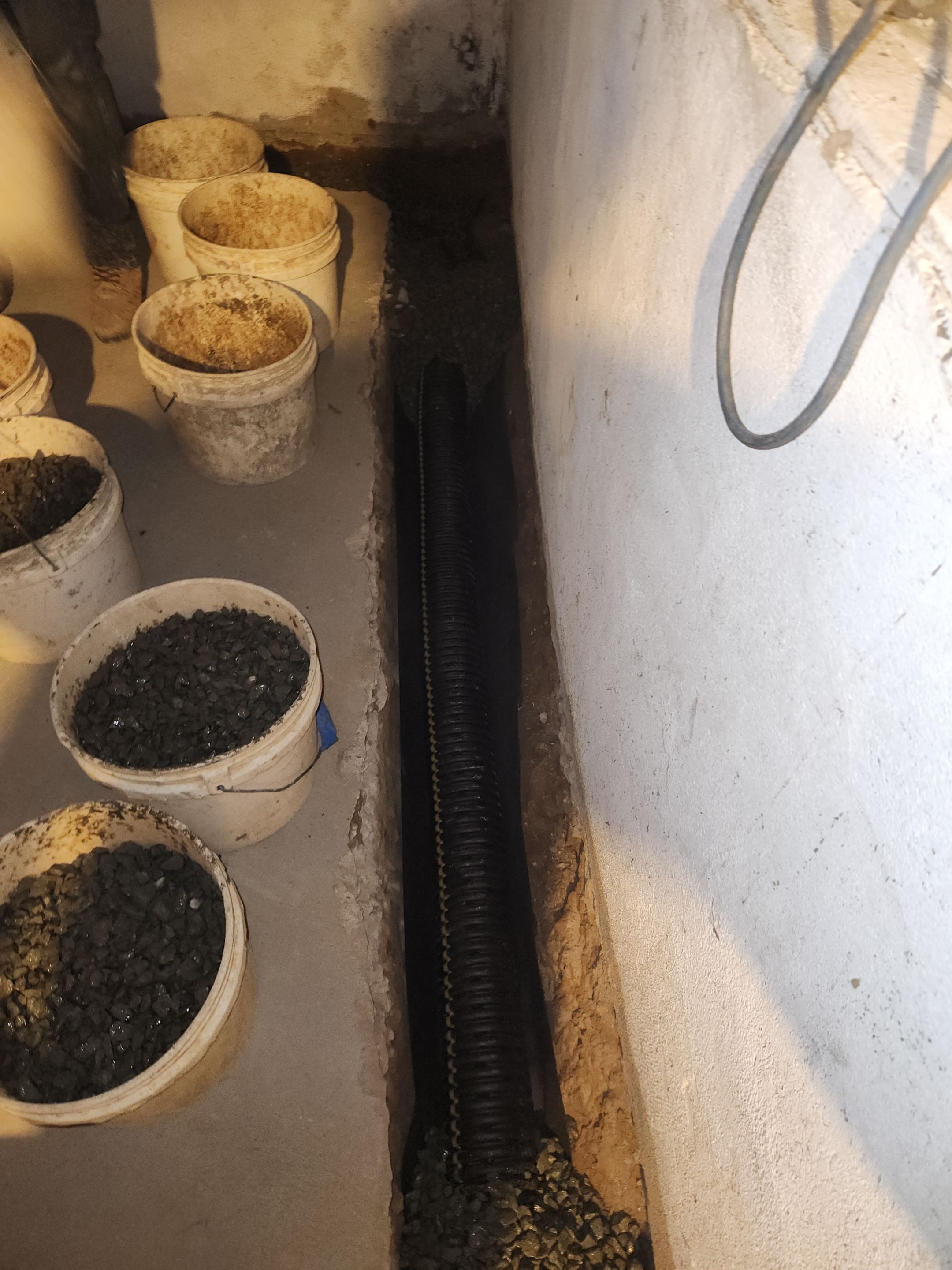 Interior French Drain & Mold Remediation in Mt Tabor NJ by Pure Service Pro, LLC 