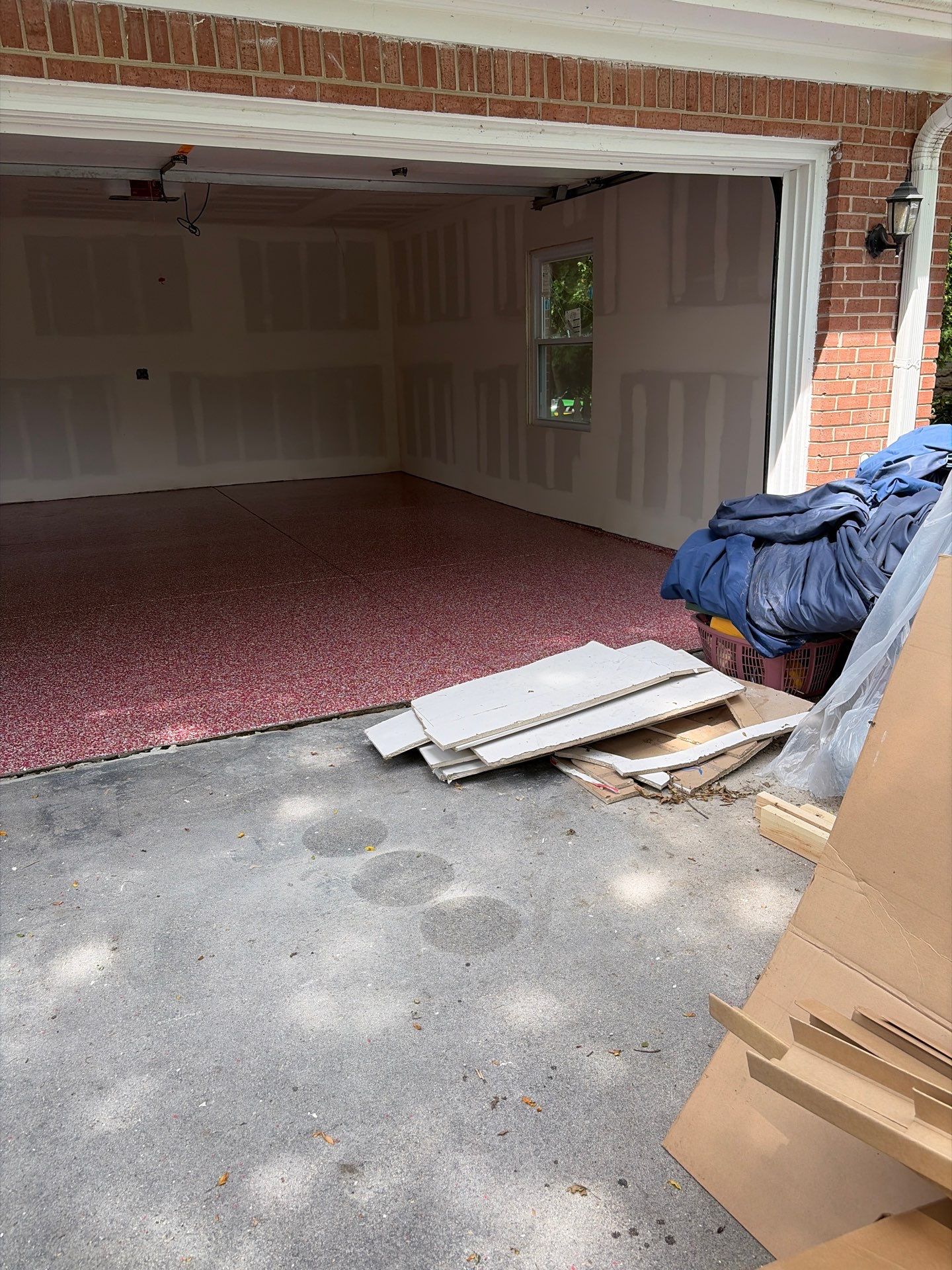 Bayside Garage Interior Remodel with Custom Epoxy Floor Coating by OCS Contracting Services