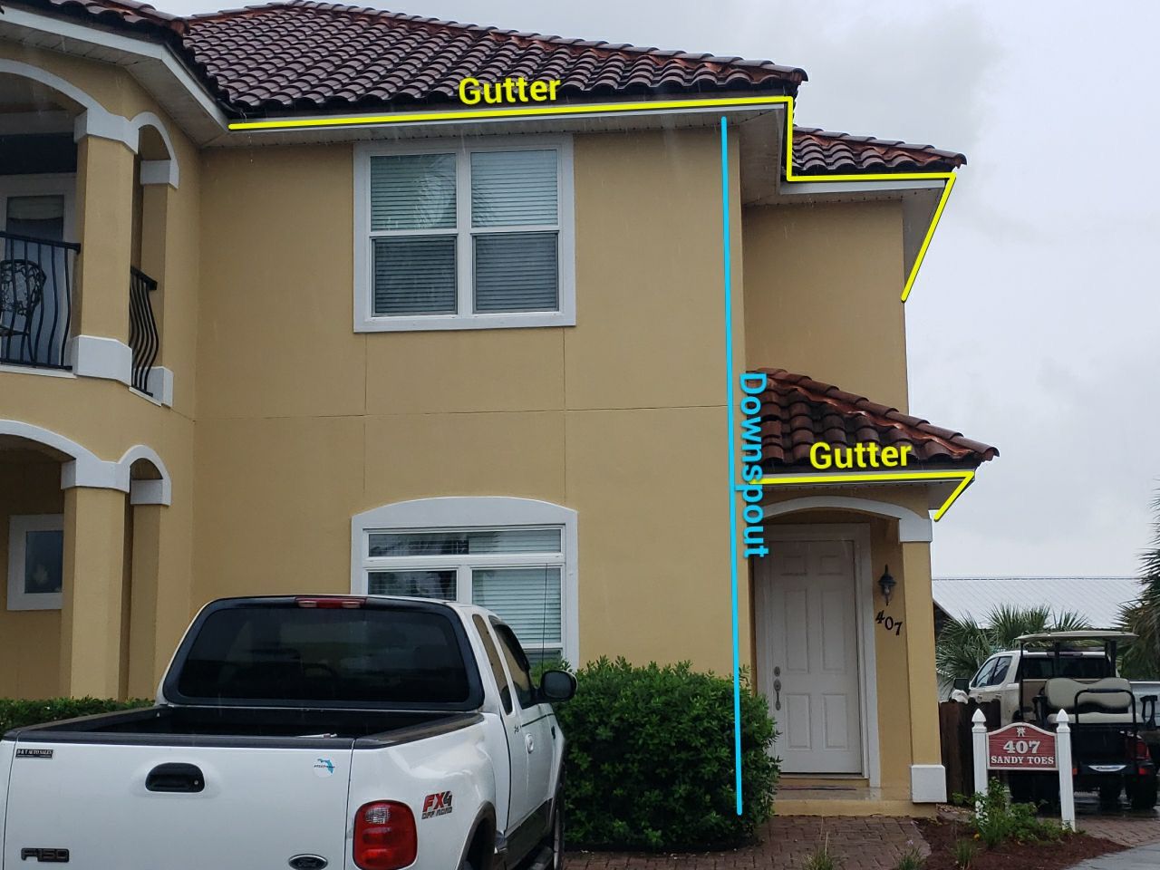 Three-Story Home Gutter Installation using K-Style Seamless Gutters by Gutter Professors