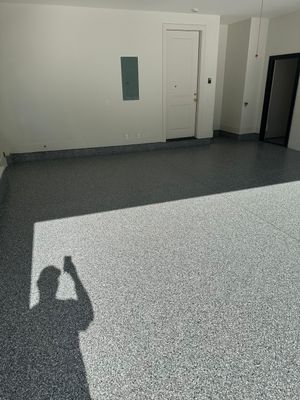 Garage Floor Coating using Wombat