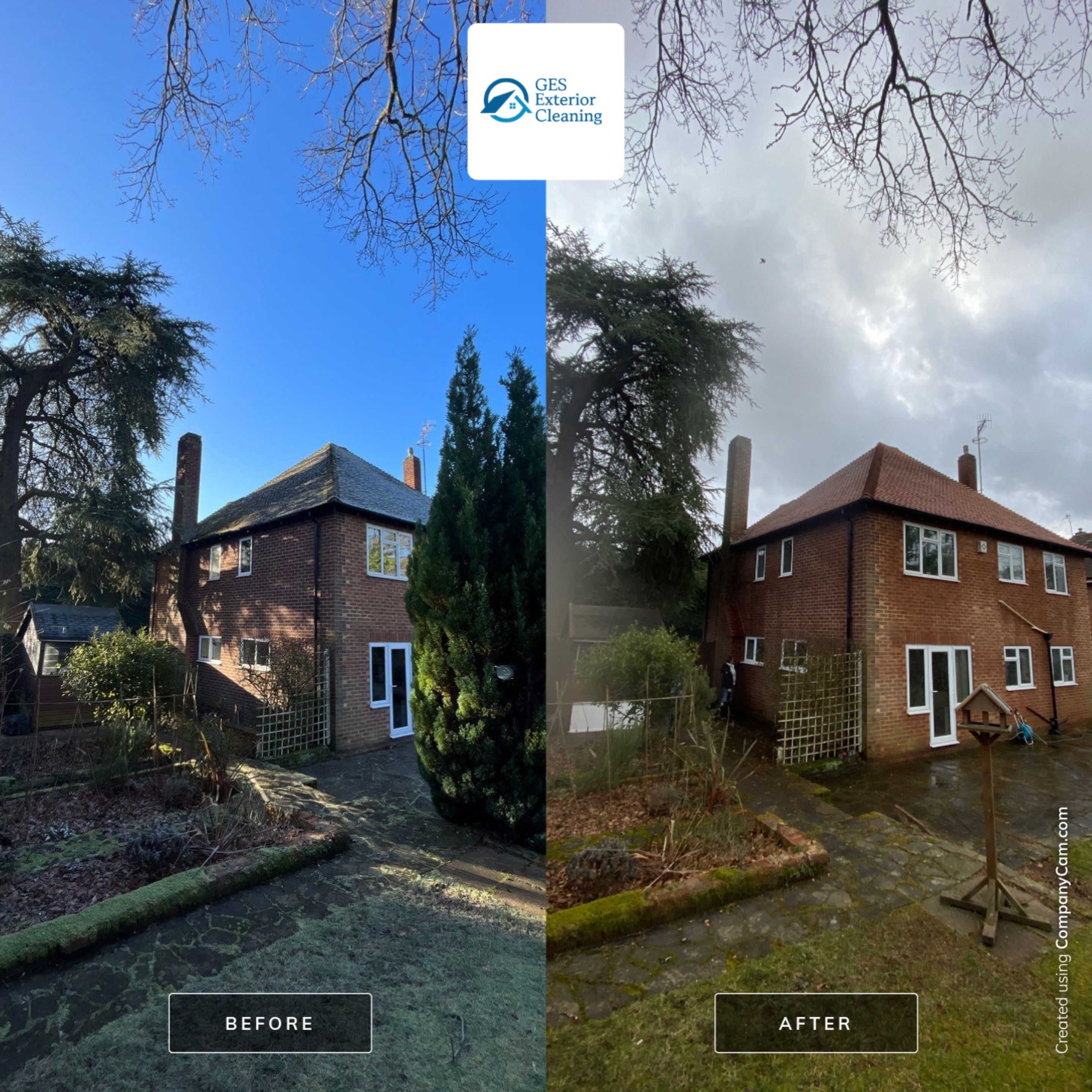 Roof Cleaning and Biocide Treatment using Honda 15lpm Low Pressure Washing Machine by Ges Exterior Cleaning ltd