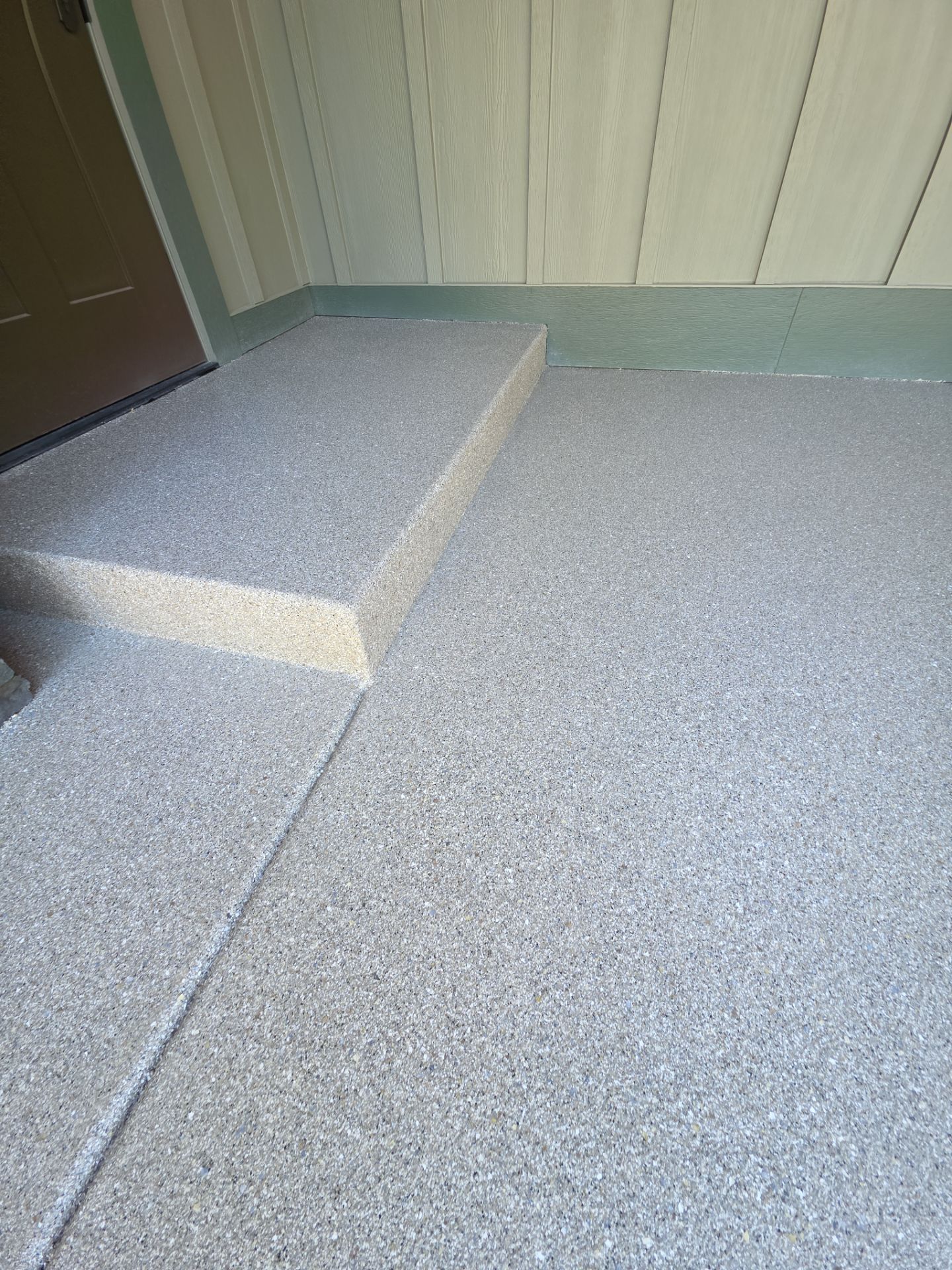 Patio Transformation using Travertine by Croc Coatings, LLC
