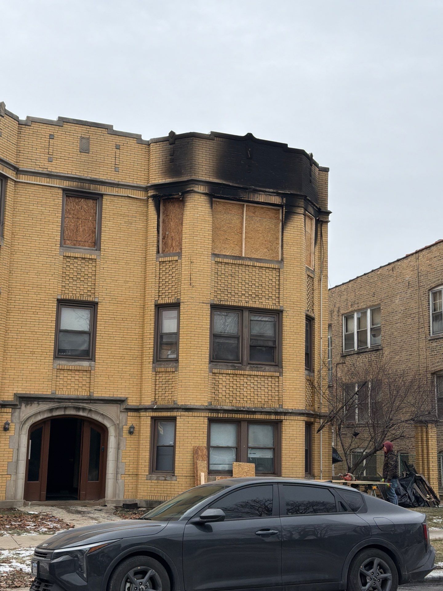 Fire Board-Up  by Compass Restoration inc. / Board-up tech