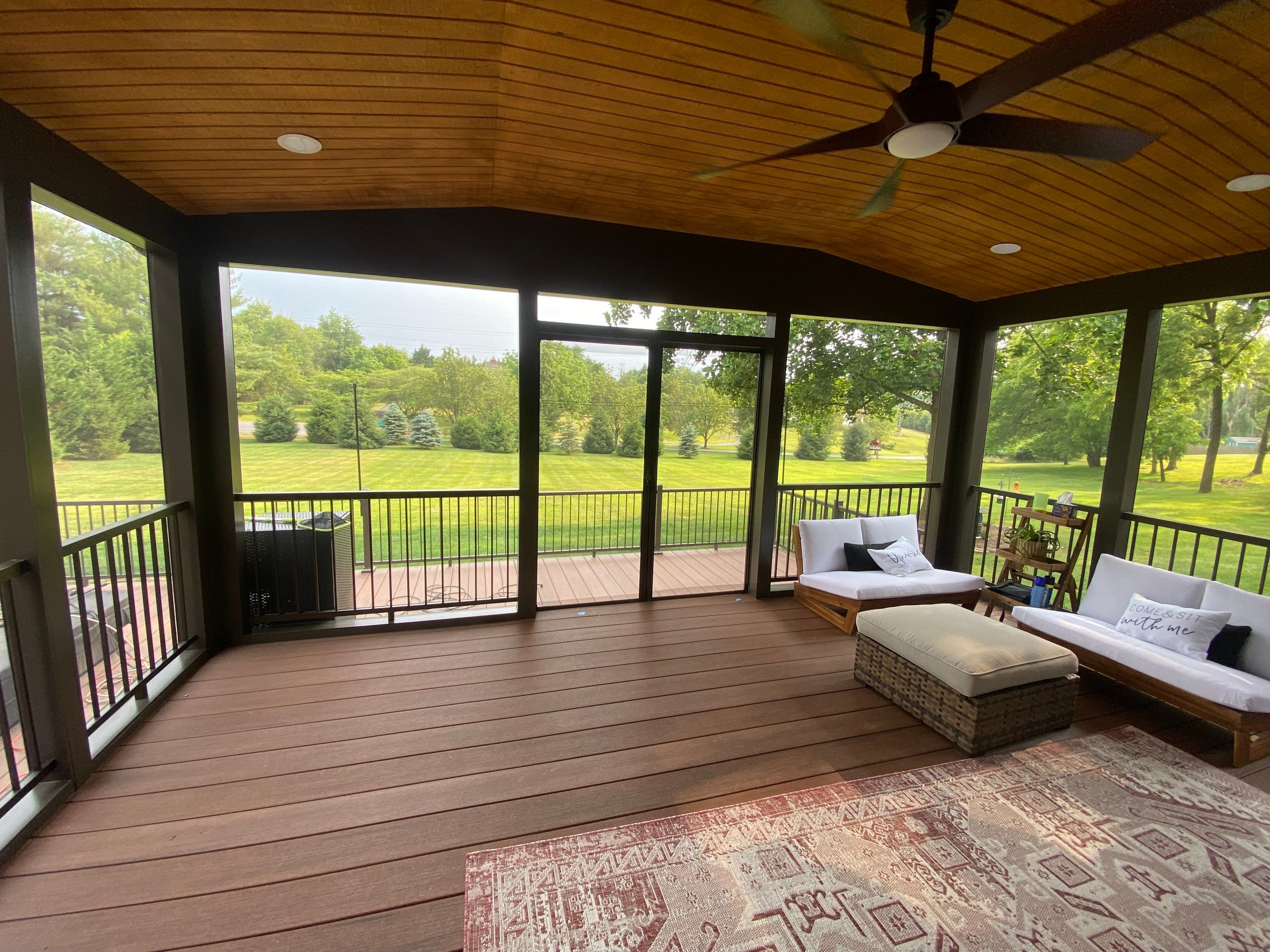 Deck/Screen porch Transformation using Timbertech by The Smet Companies, LLC