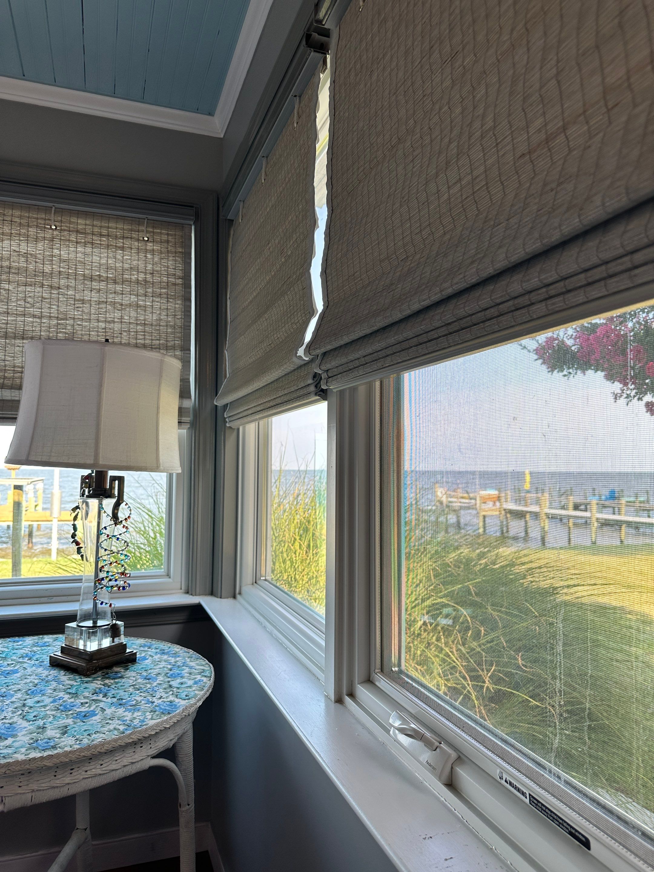 Natural Shade Installation - North Beach by Southern Maryland Custom Blinds