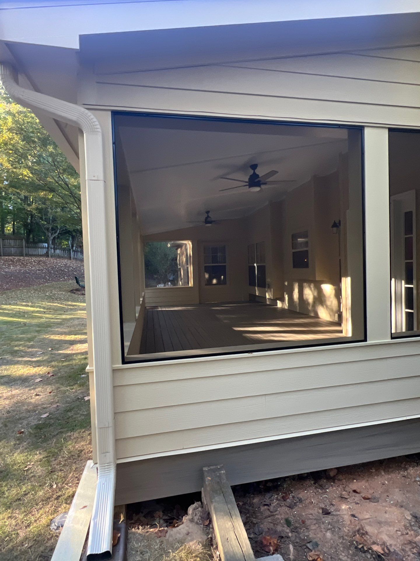 Trex Deck Build, Shed Roof Porch Install, and Door Replacement in Alpharetta, GA by Nelson Exteriors