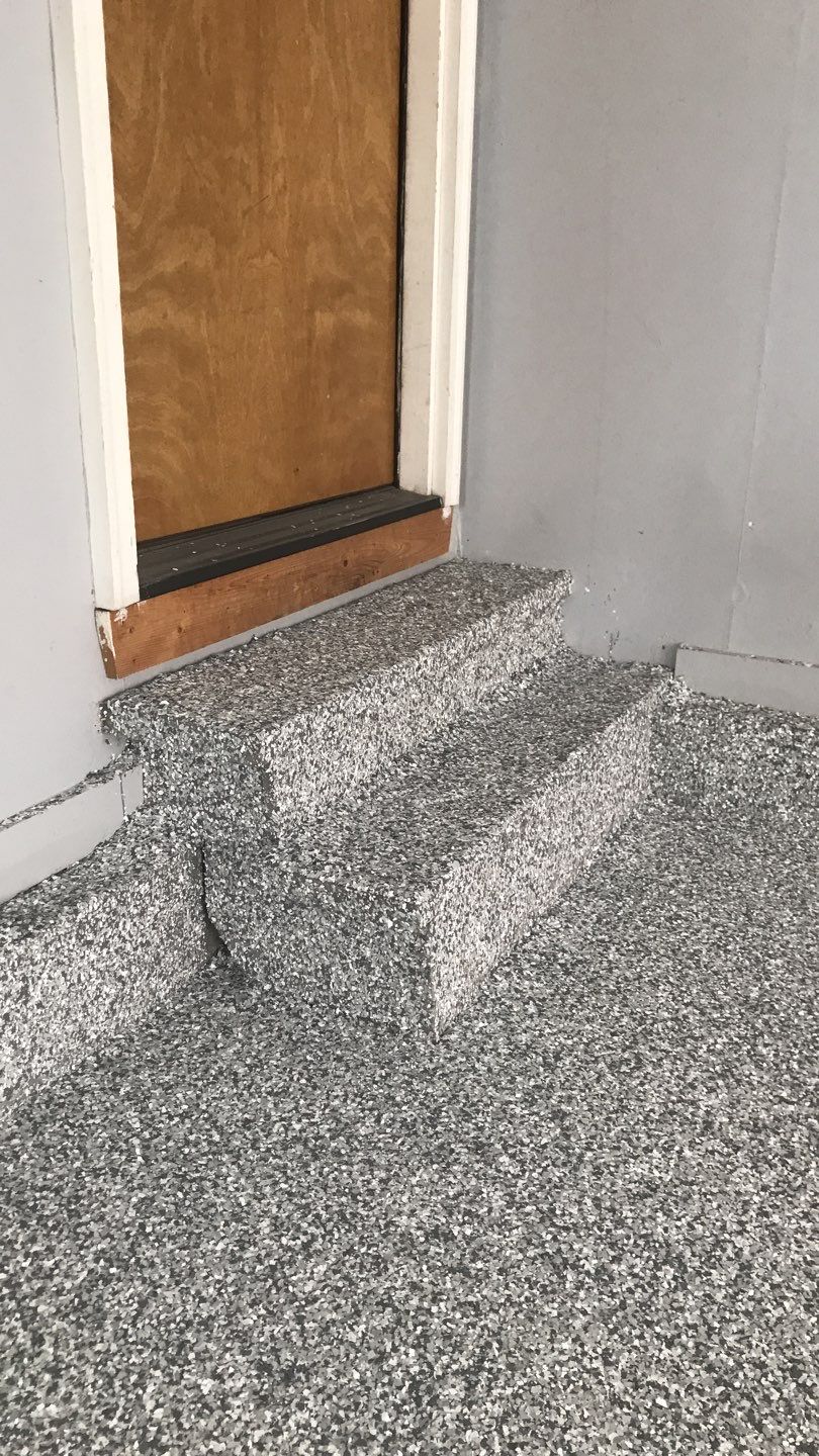 Garage using Slate Stone by Select Painting, Coatings & Garage Cabinets