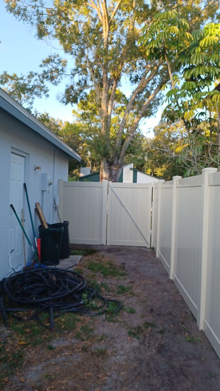 Sarasota, FL 6ft. Tan Vinyl Privacy Fence  by Asap fence and gates, LLC