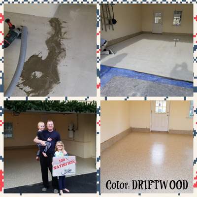 Garage Floor in Driftwood
