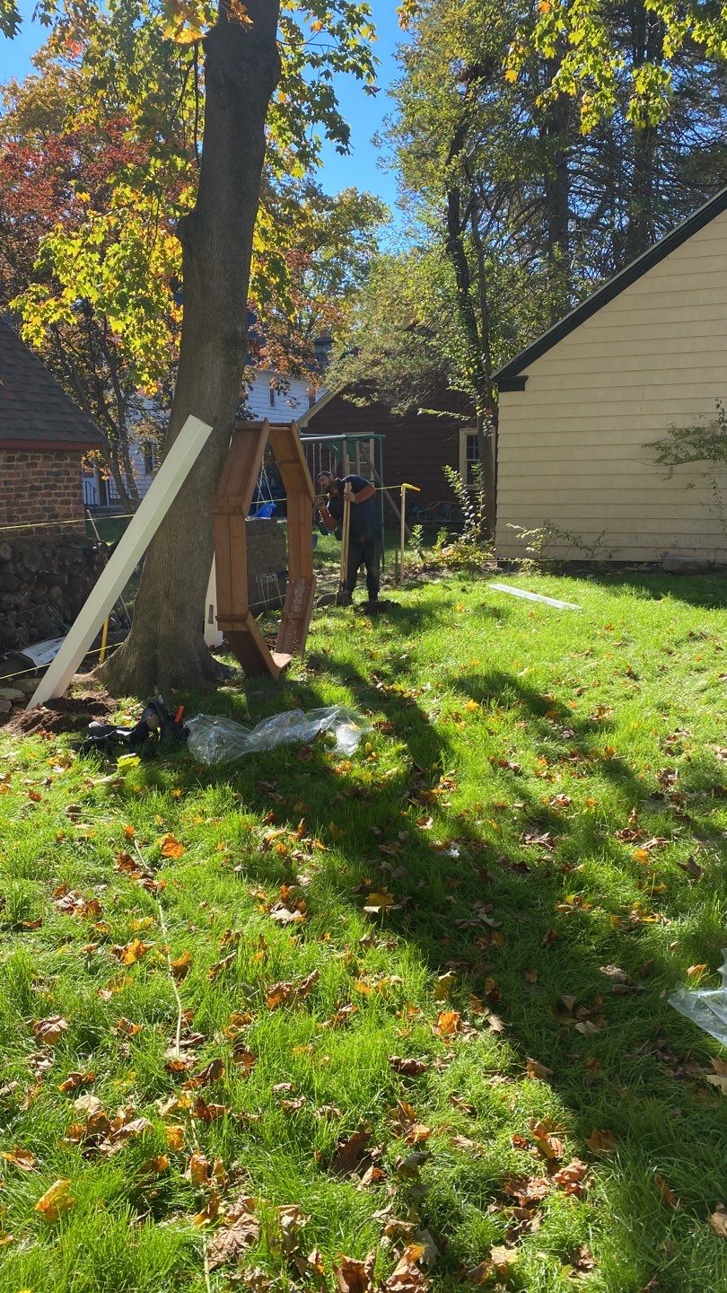 Fence Installation using Vinyl Fence  by A Plus Exterior