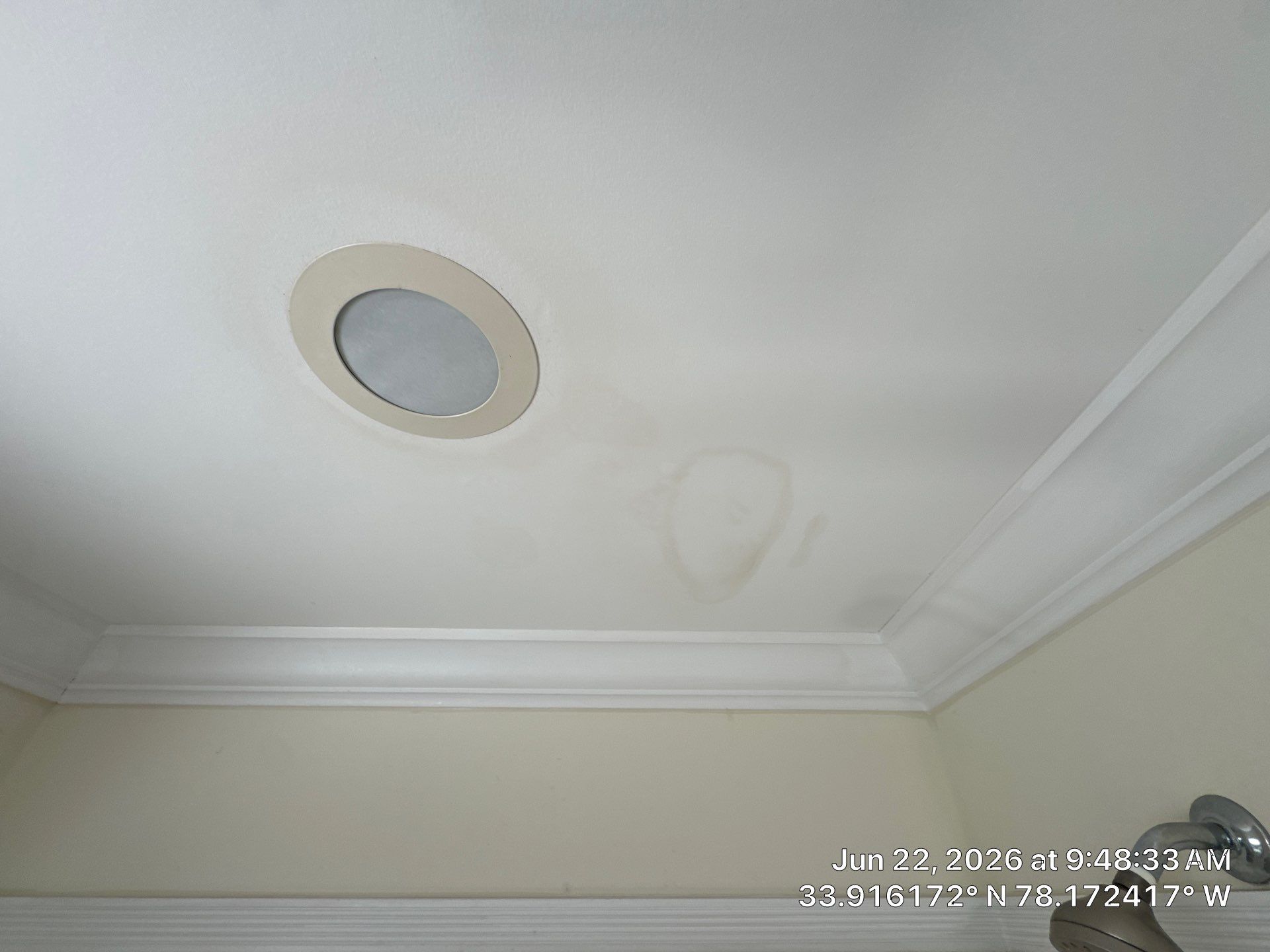 Oak Island Bathroom Ceiling Leak Repair and Restoration by RGR Construction and Roofing, LLC