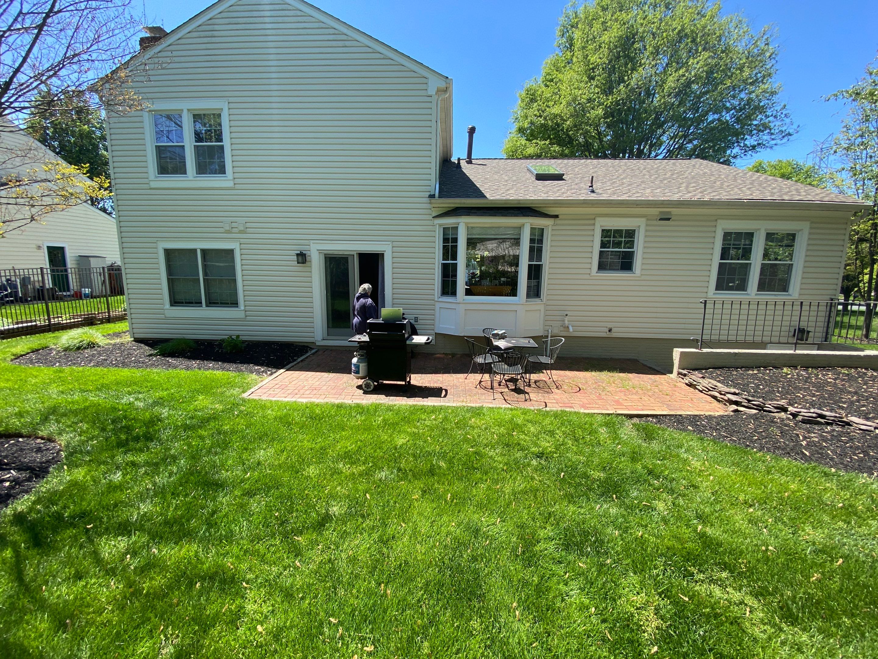 Backyard Transformation using Techo-Bloc Pavers by The Smet Companies, LLC
