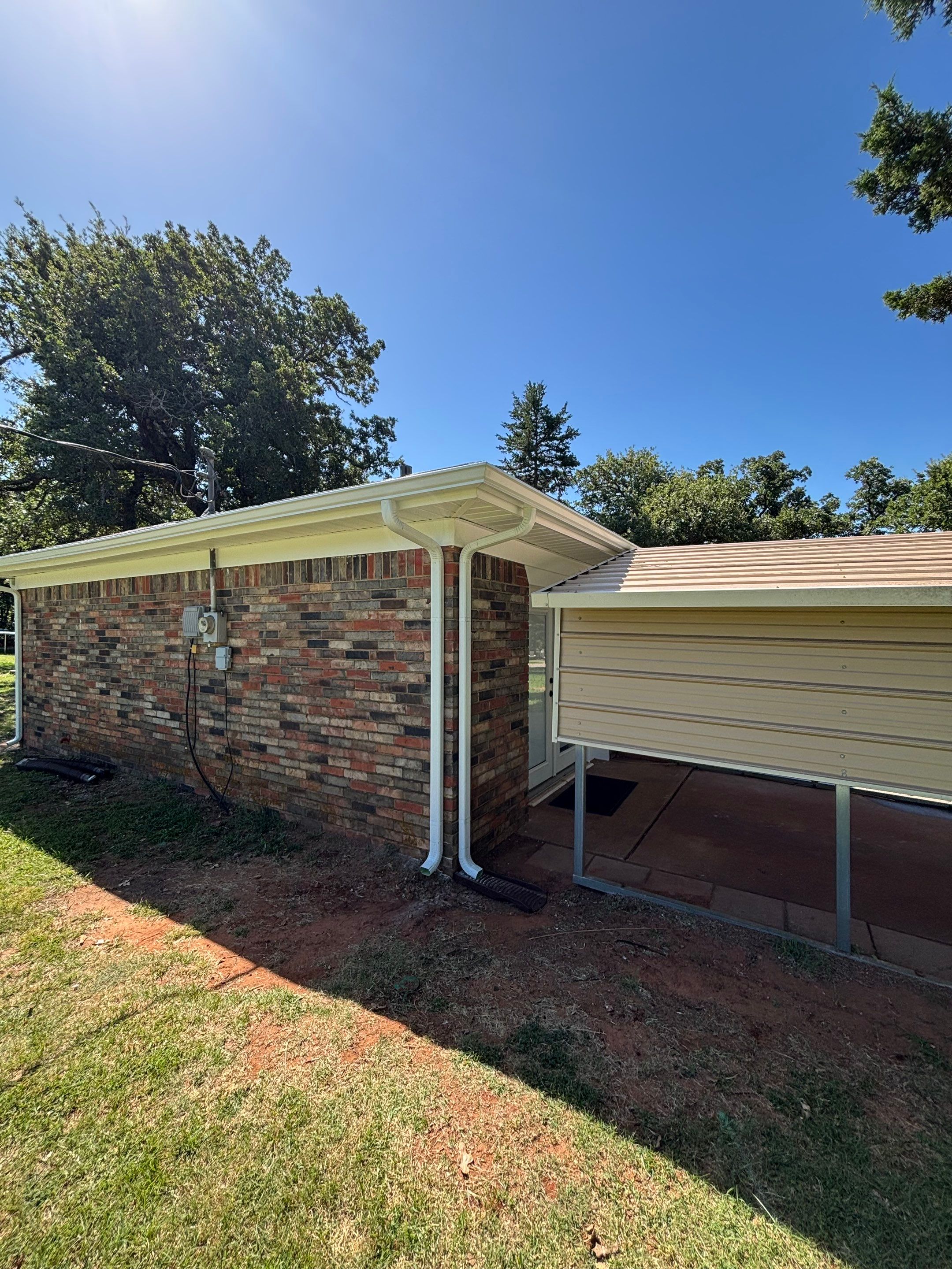 soffit replacement in Guthrie by McCann's Roofing and Construction