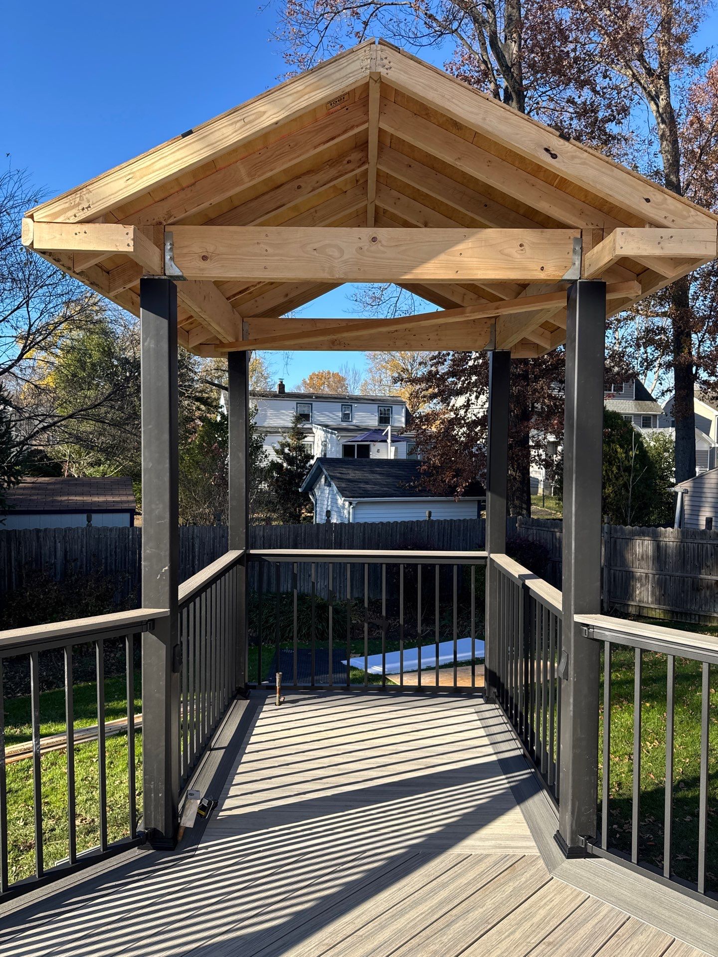 Deck Resurface and New A-Frame Roofing by deck guardian