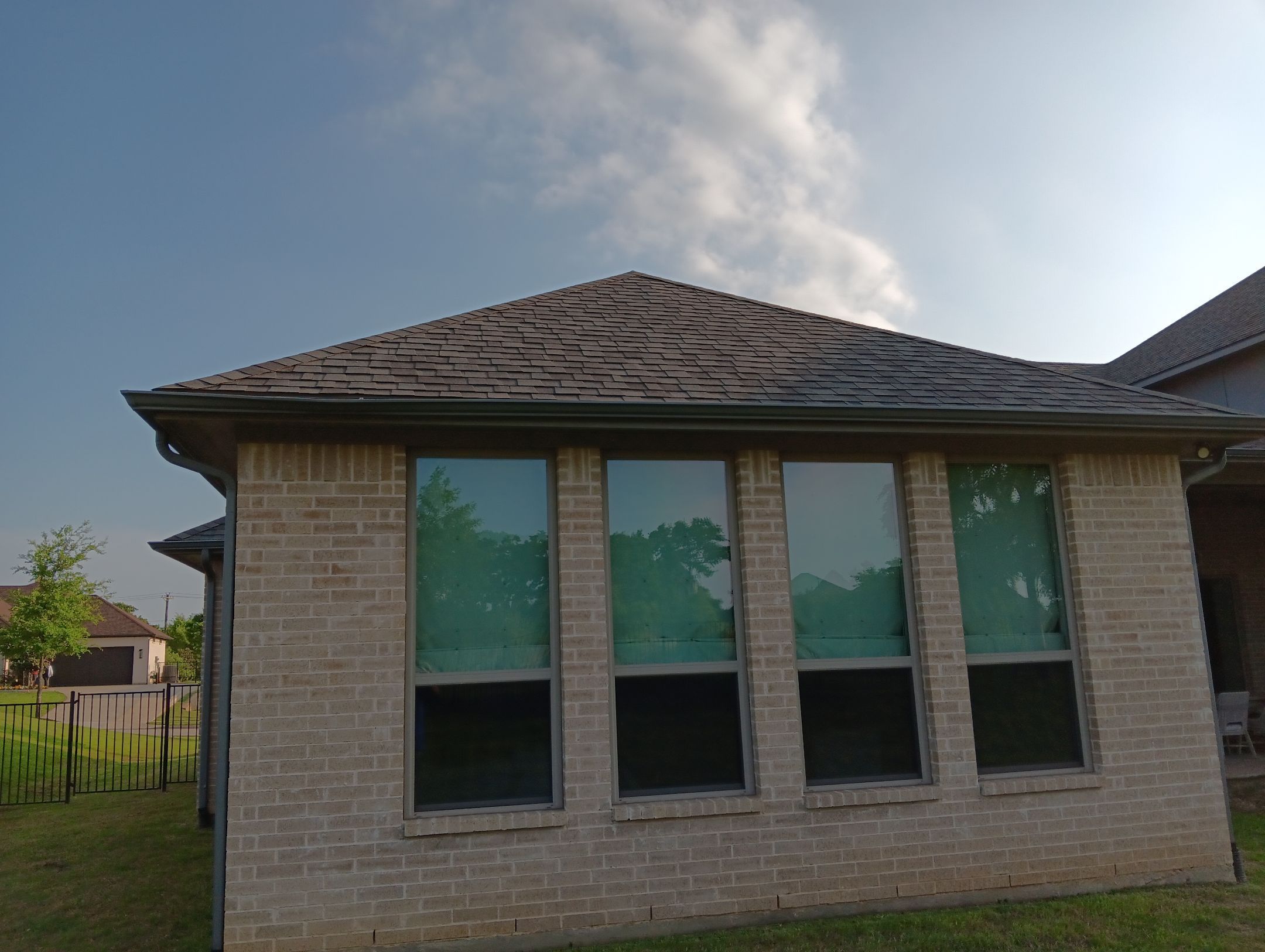 Insurance Claim Roof and Gutters using Certainteed Landmark Weathered Wood by Tex-Line Roofing