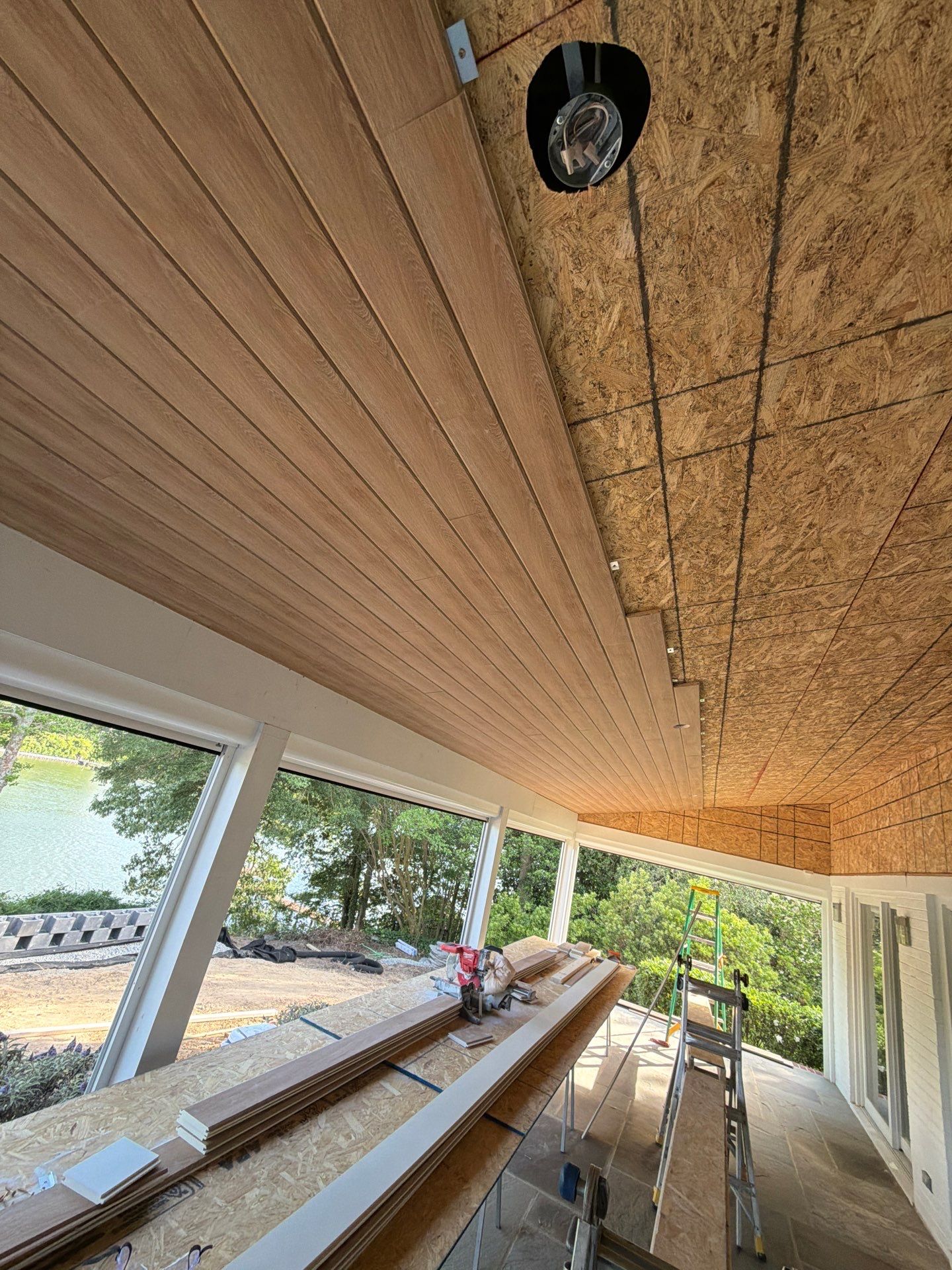 Custom Tongue and Groove Porch Ceiling in Irvington by Cade Construction