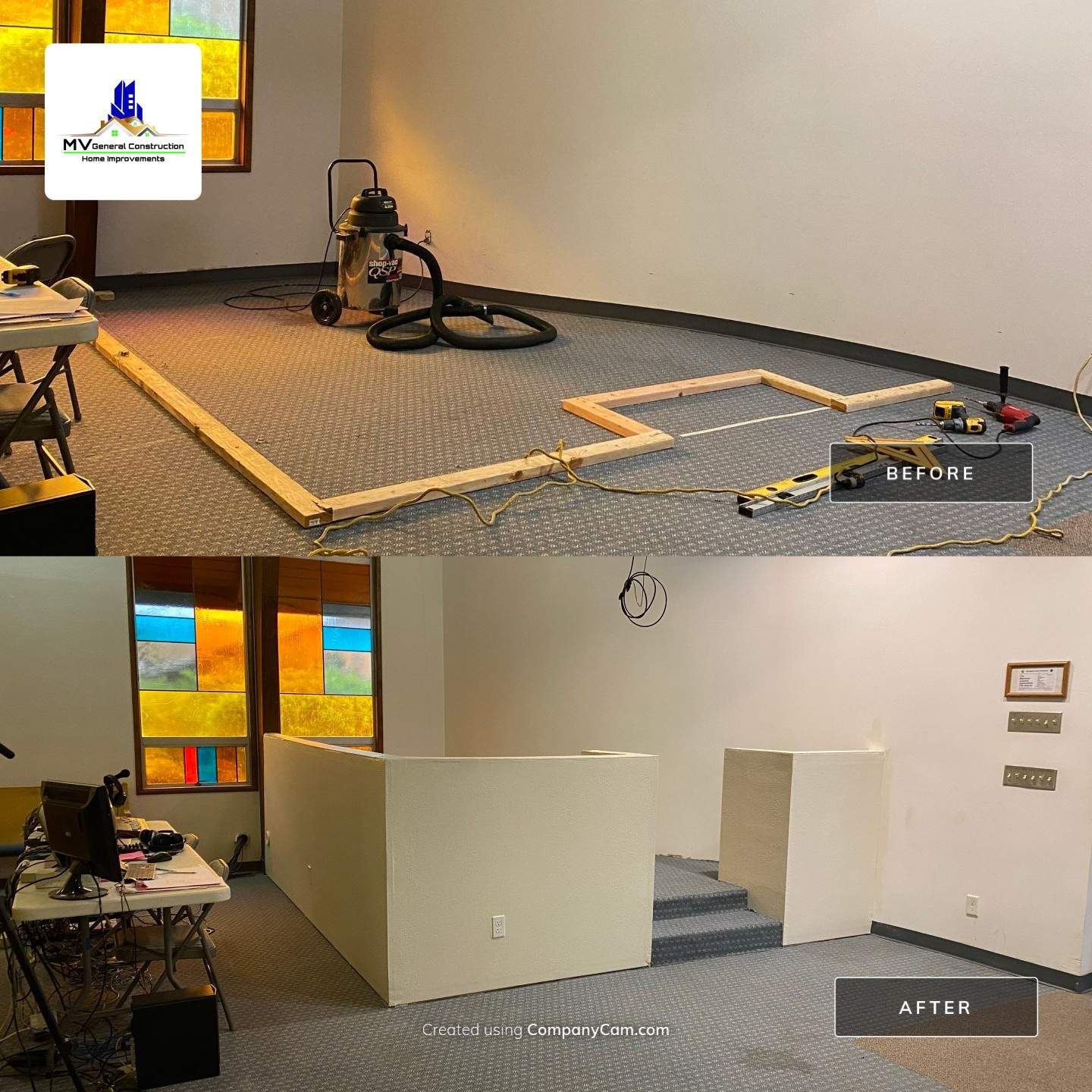 3495 - Church Audio Deck by MV General Construction, LLC
