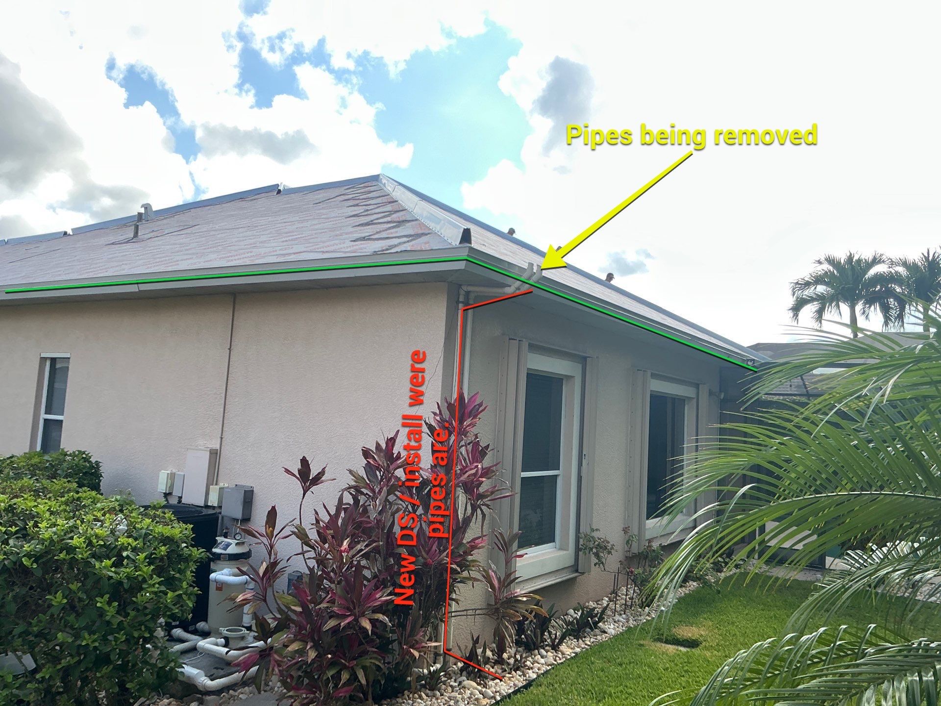 Seamless Gutter Upgrade Before & After in Bonita Springs FL by Gutter Professors