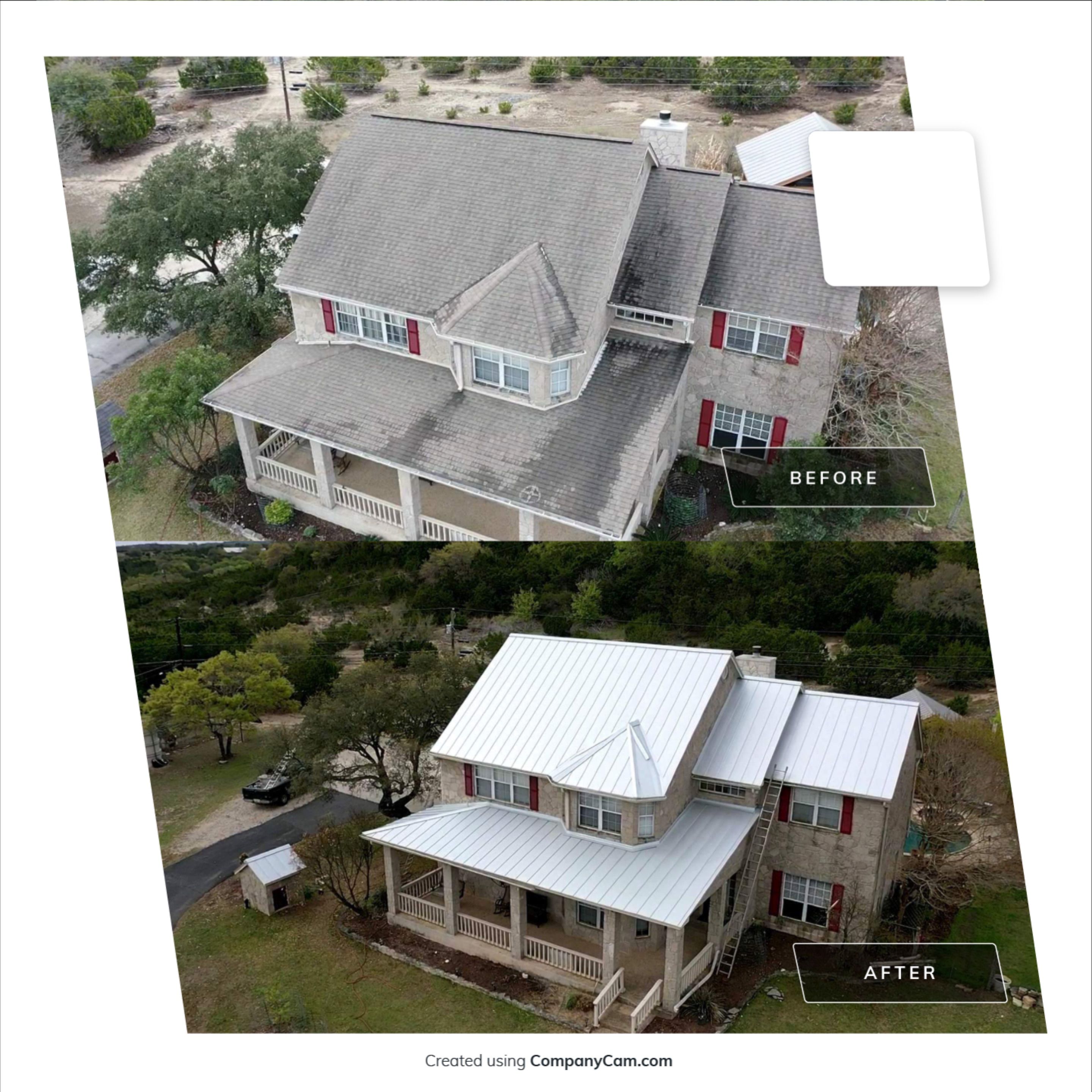 Residential Metal Roof Installation using McElroy Metal by Premier Roofing and Contracting