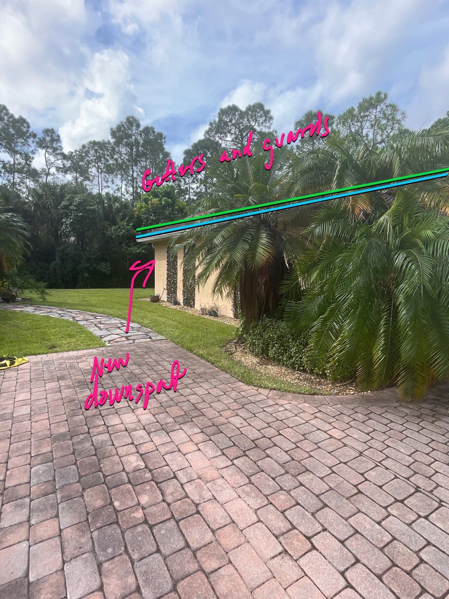 New Splash Guards and 6-Inch seamless Gutters in Naples FL by Gutter Professors